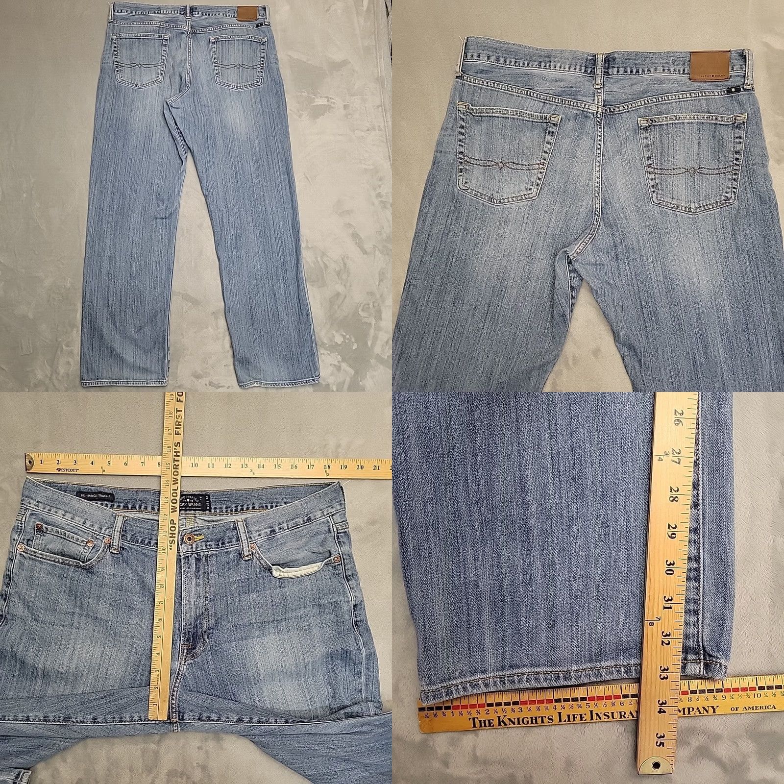 Lucky Brand Lucky Brand Jeans Mens 38x34 361 Vintage Straight Leg Faded Denim Casual Pants Size US 38 / EU 54 - 8 Thumbnail