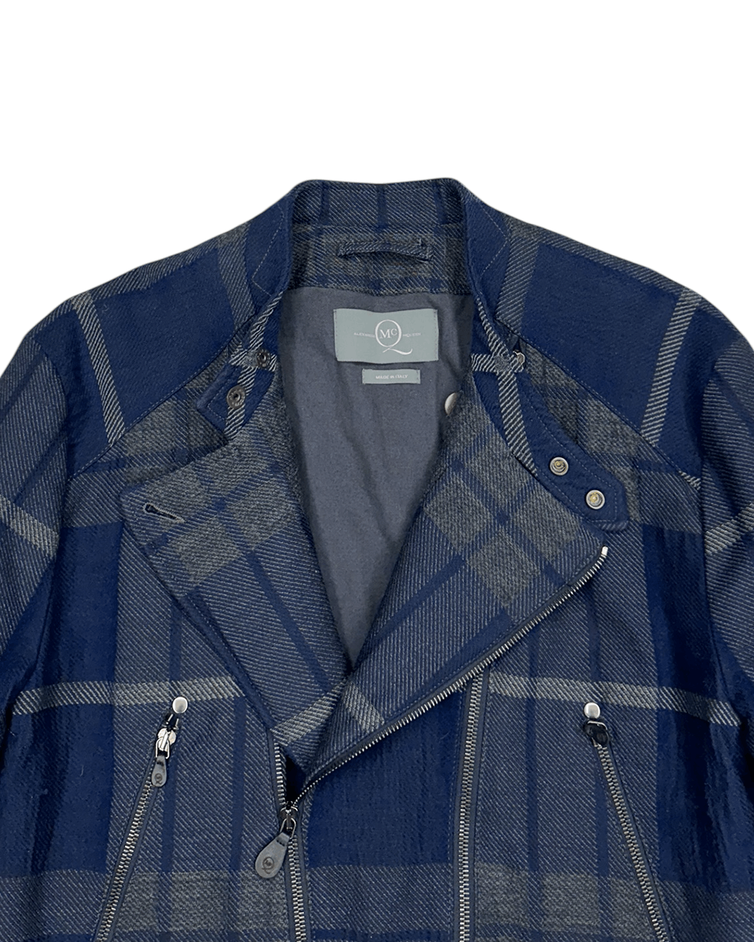 Alexander McQueen Alexander McQueen Wool Check Rider Jacket Size US M / EU 48-50 / 2 - 6 Thumbnail