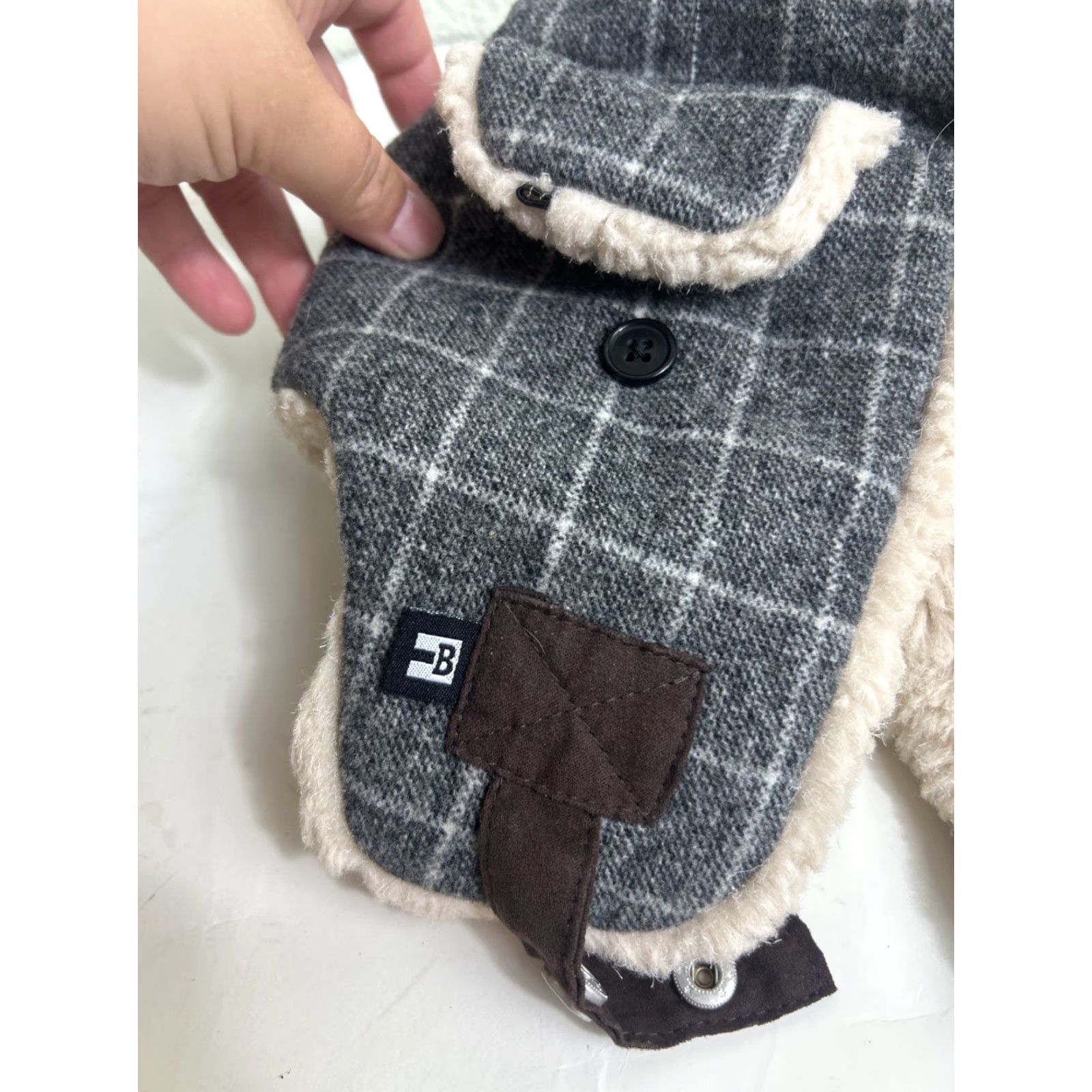 Vintage Block Headwear Trapper Hat Wool Faux Fur Gray Plaid Size L/XL Men Mens Size ONE SIZE - 7 Thumbnail