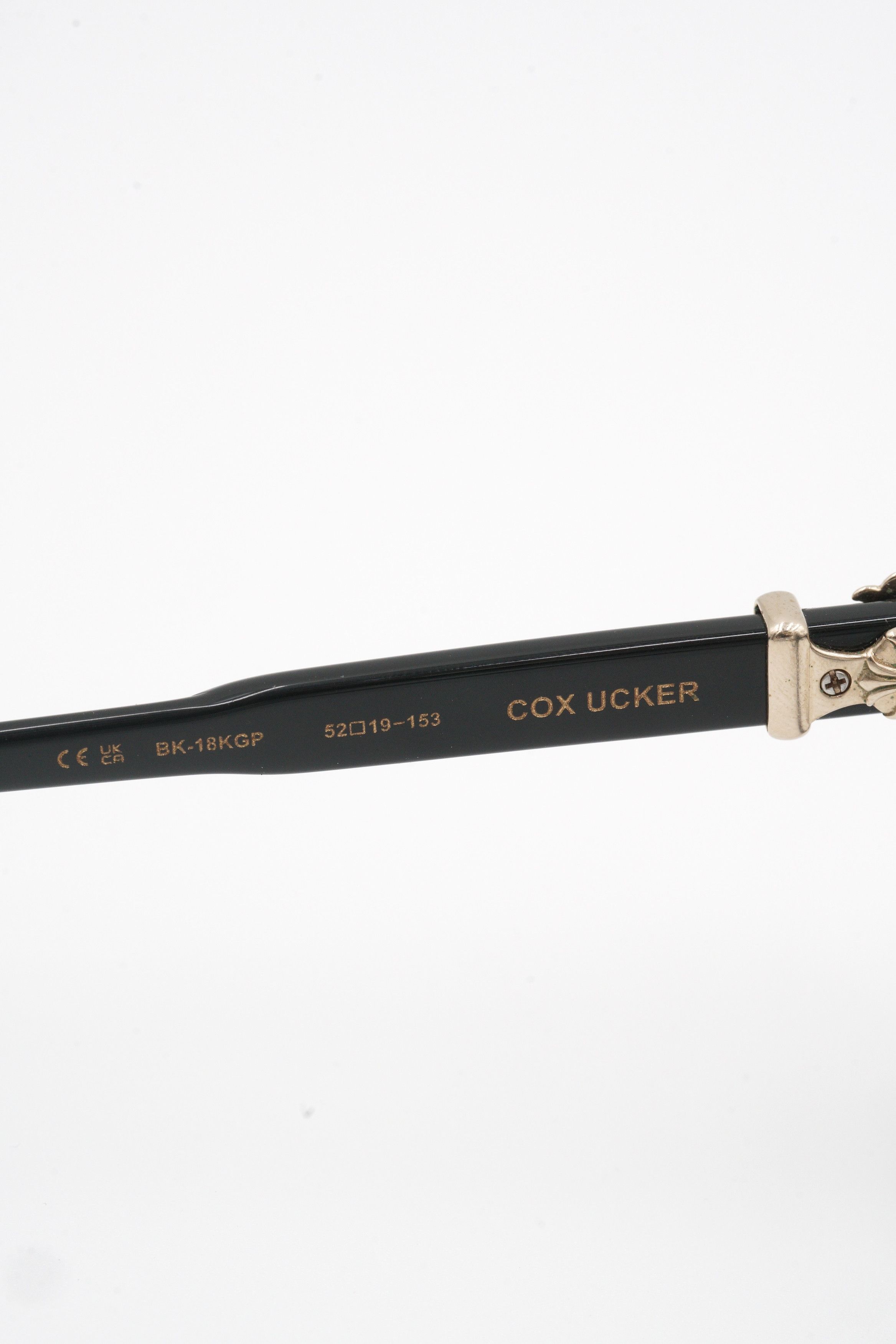 Chrome Hearts Chrome Hearts 'Cox Ucker' Black/Gold Glasses Size ONE SIZE - 5 Thumbnail
