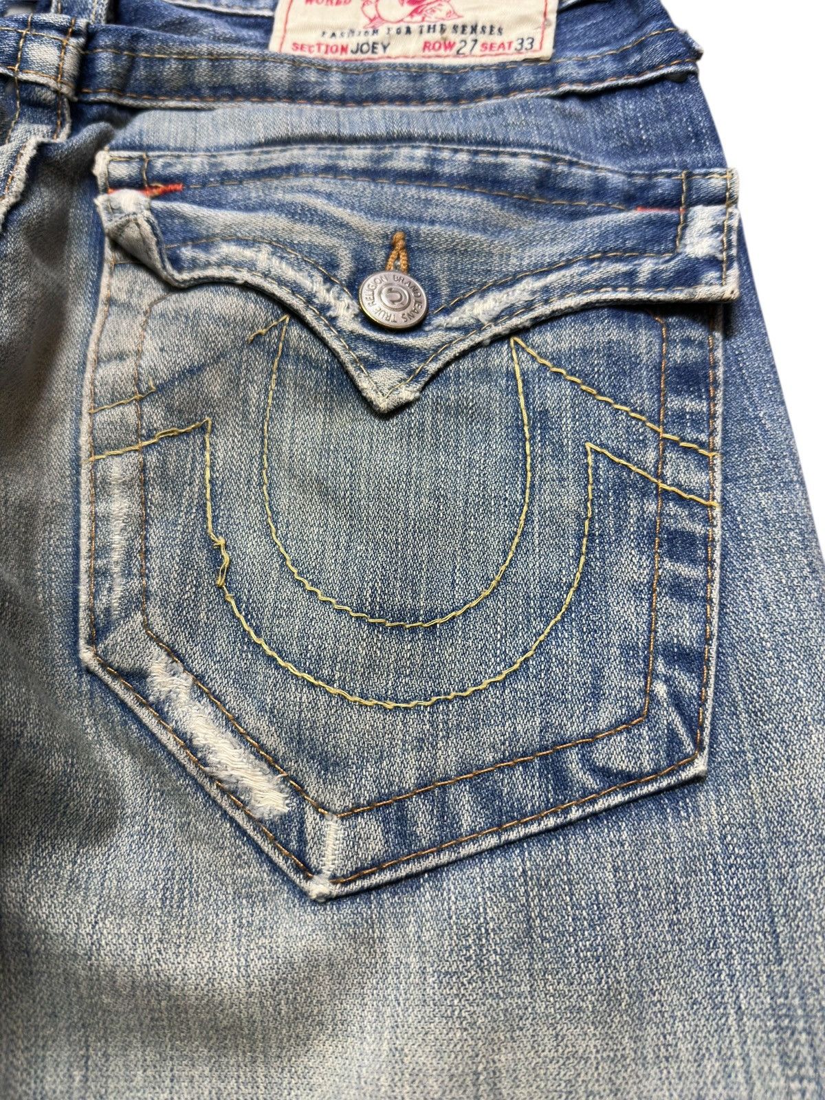 True Religion Vintage True Religion Joey Flare Twist Leg Distressed Denim Size US 31 - 7 Thumbnail