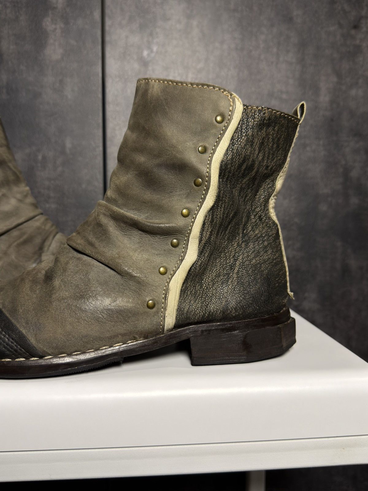 A.S.98 Vintage Leather Boots AS98 Guidi Balenciaga Dirk Owens Yohji Size US 9 / IT 39 - 4 Thumbnail