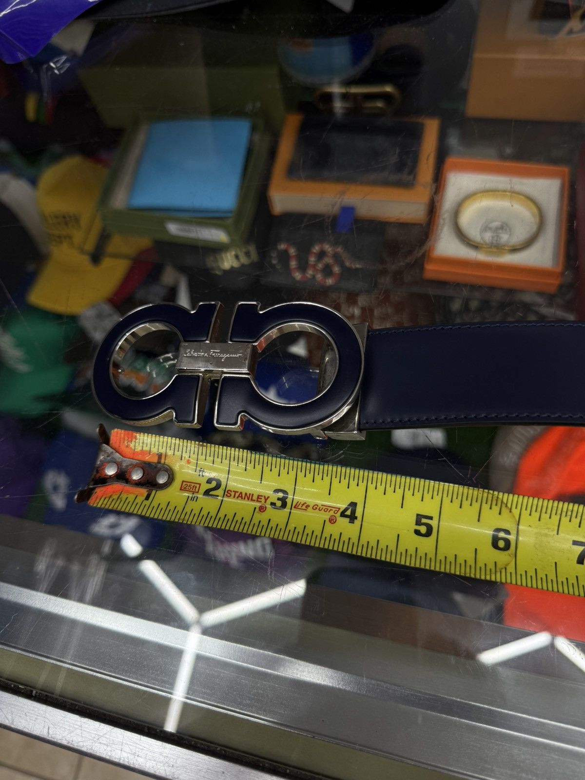 Salvatore Ferragamo Salvador Ferragamo Blue Black Reversible Belt Big Buckle Size ONE SIZE - 12 Thumbnail