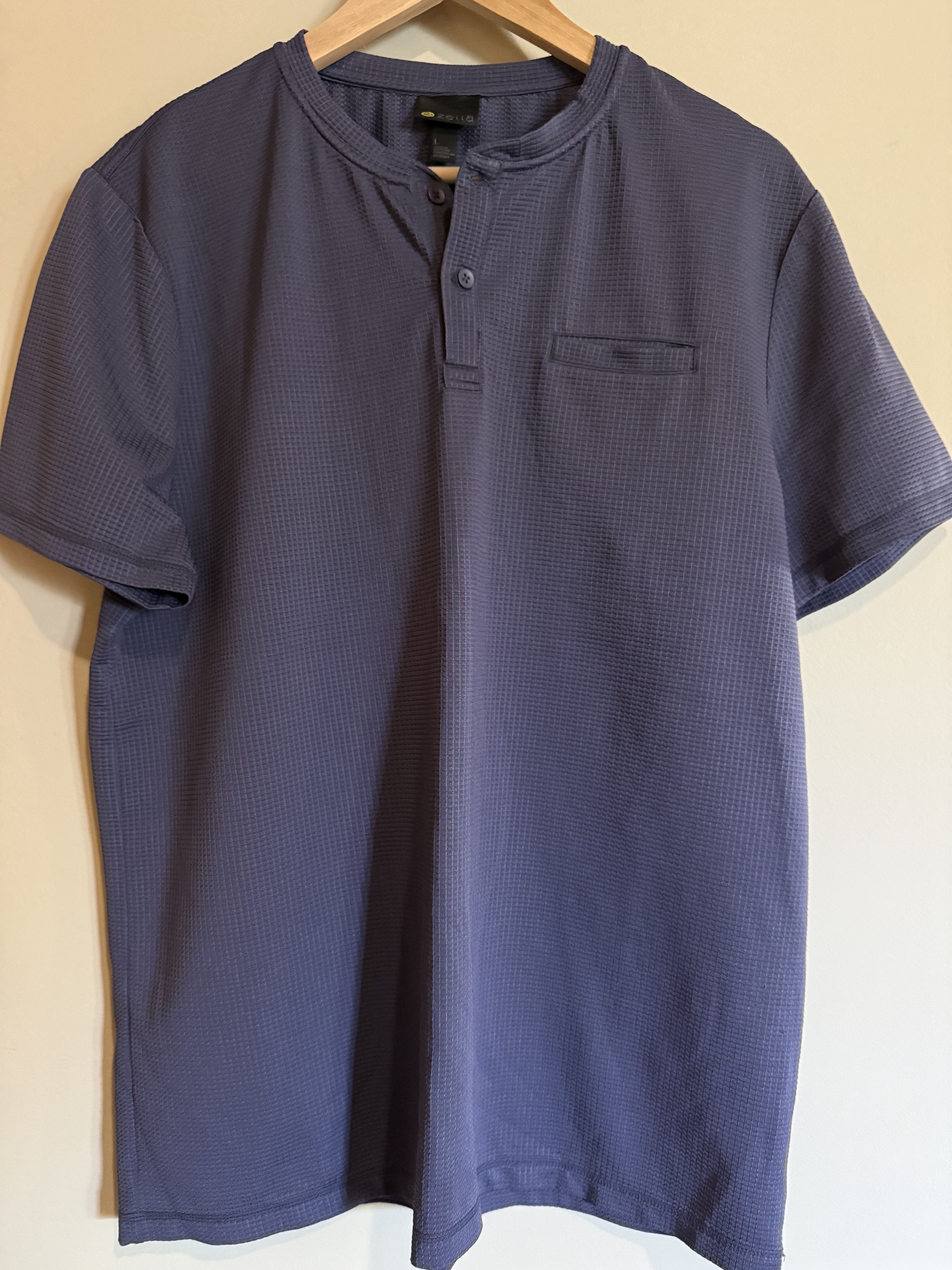 Other Zella Performance Henley Pocket T-Shirt, Grape, Men's Large Size US L / EU 52-54 / 3 - 1 Thumbnail