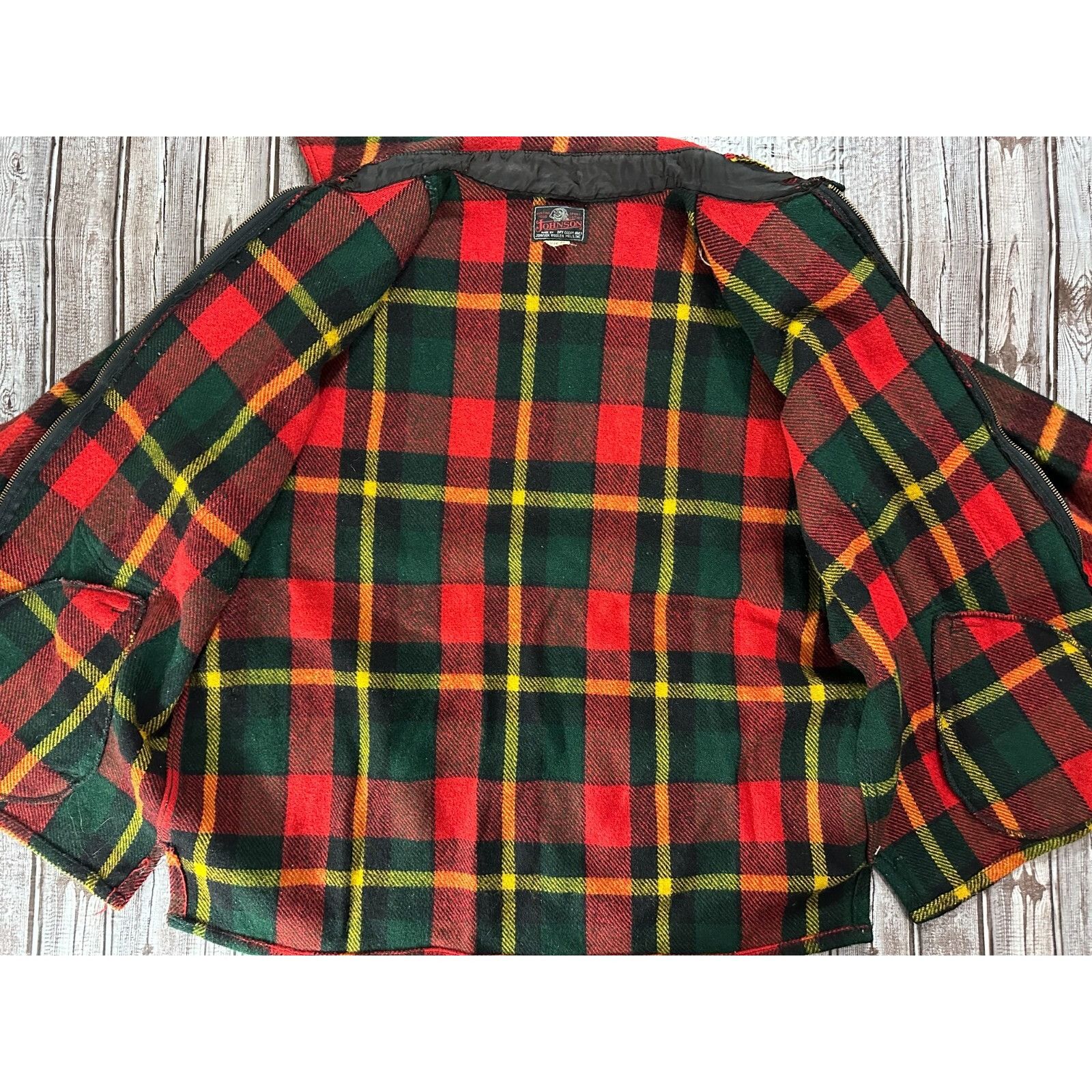 Johnson Woolen Mills Johnson Woolen Mills Shirt Jacket Wool Plaid Full Zip Up Siz Size US XXL / EU 58 / 5 - 2 Thumbnail