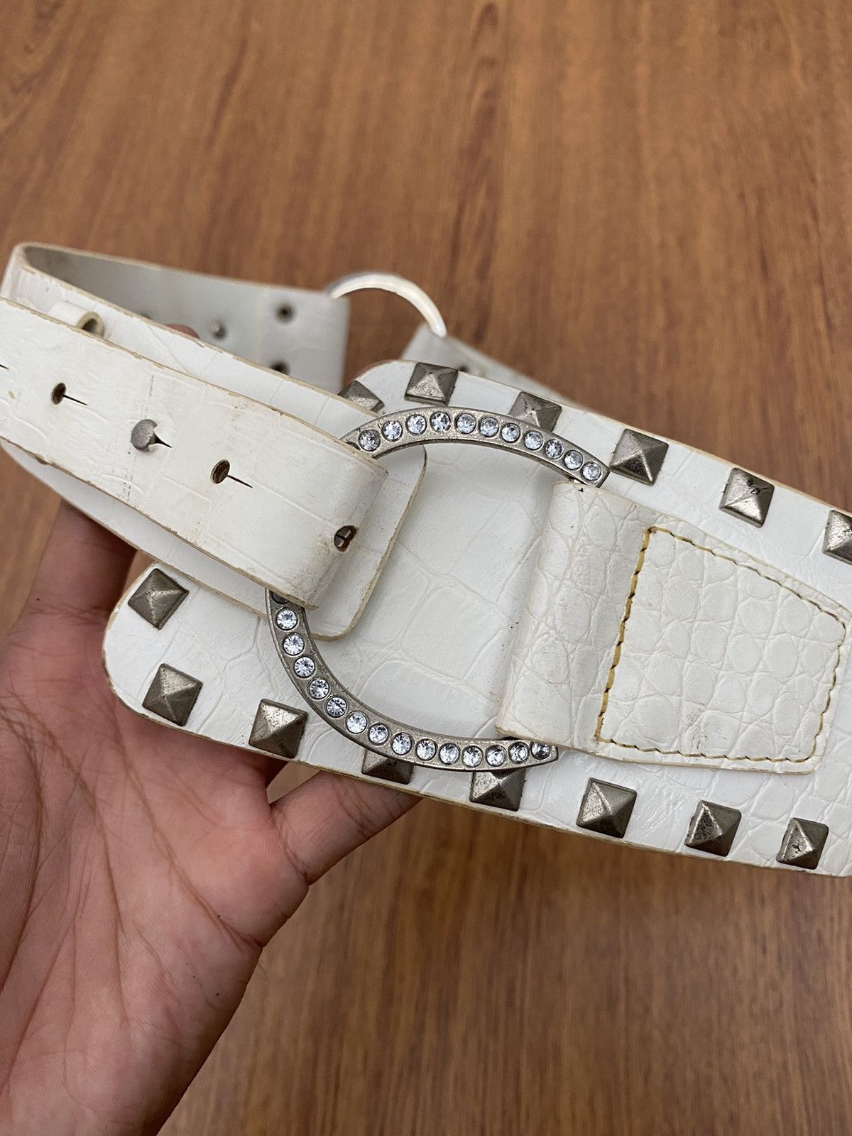 If Six Was Nine × Japanese Brand × Le Grande Bleu (L.G.B.) Wide studded crystal belt Size ONE SIZE - 7 Thumbnail