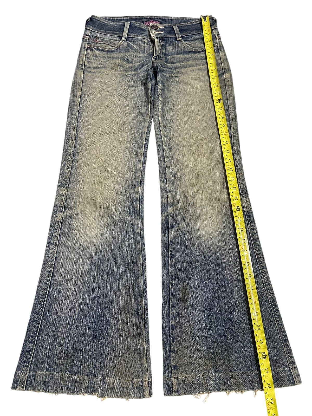 Tornado Mart Vintage Japanese Brand Mud Faded Wash Style Flare Jeans Size US 28 / EU 44 - 12 Thumbnail