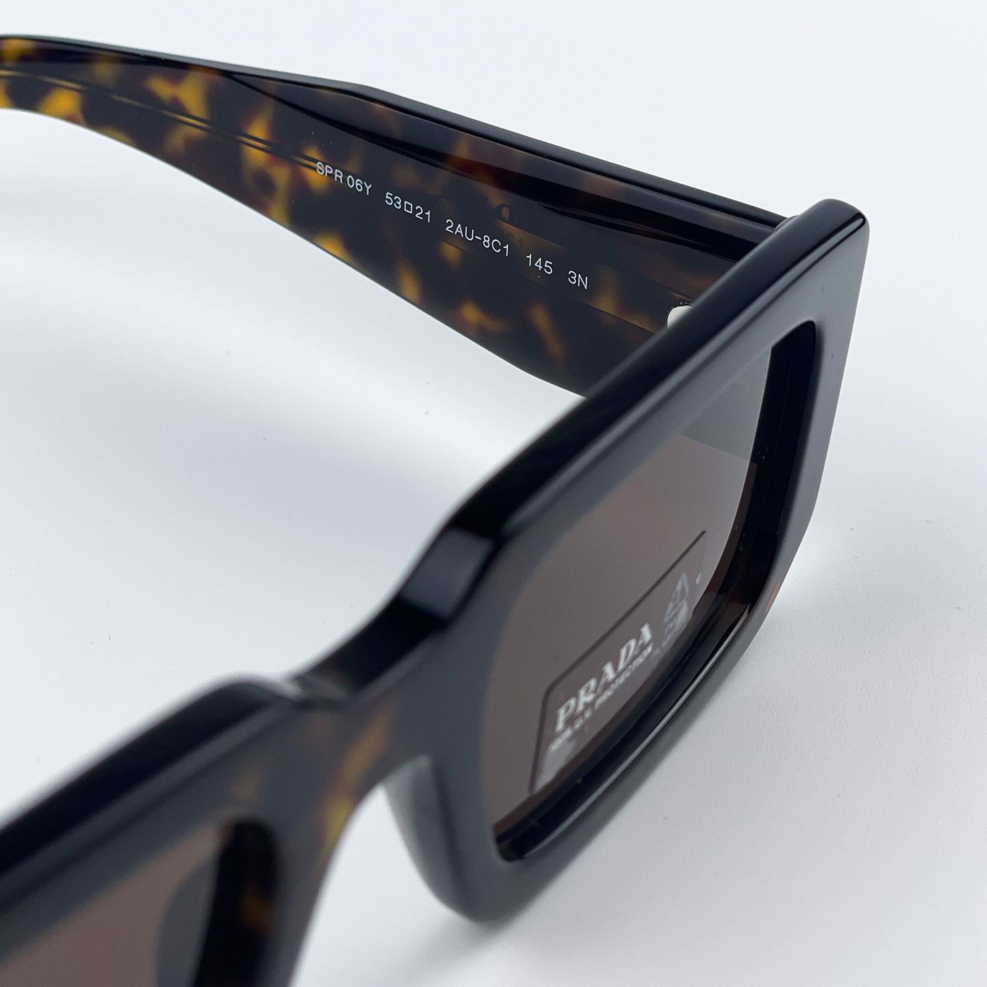 Prada NEW Prada PR06YS 2AU8C1 Rectangle Unisex Sunglasses Size ONE SIZE - 10 Thumbnail