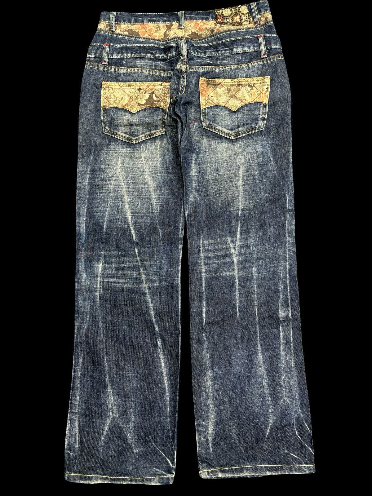 Japanese Brand × Seditionaries 💥Double Waist💥Floral Motives Slash Fades Denim F539 Size US 32 / EU 48 - 1 Thumbnail