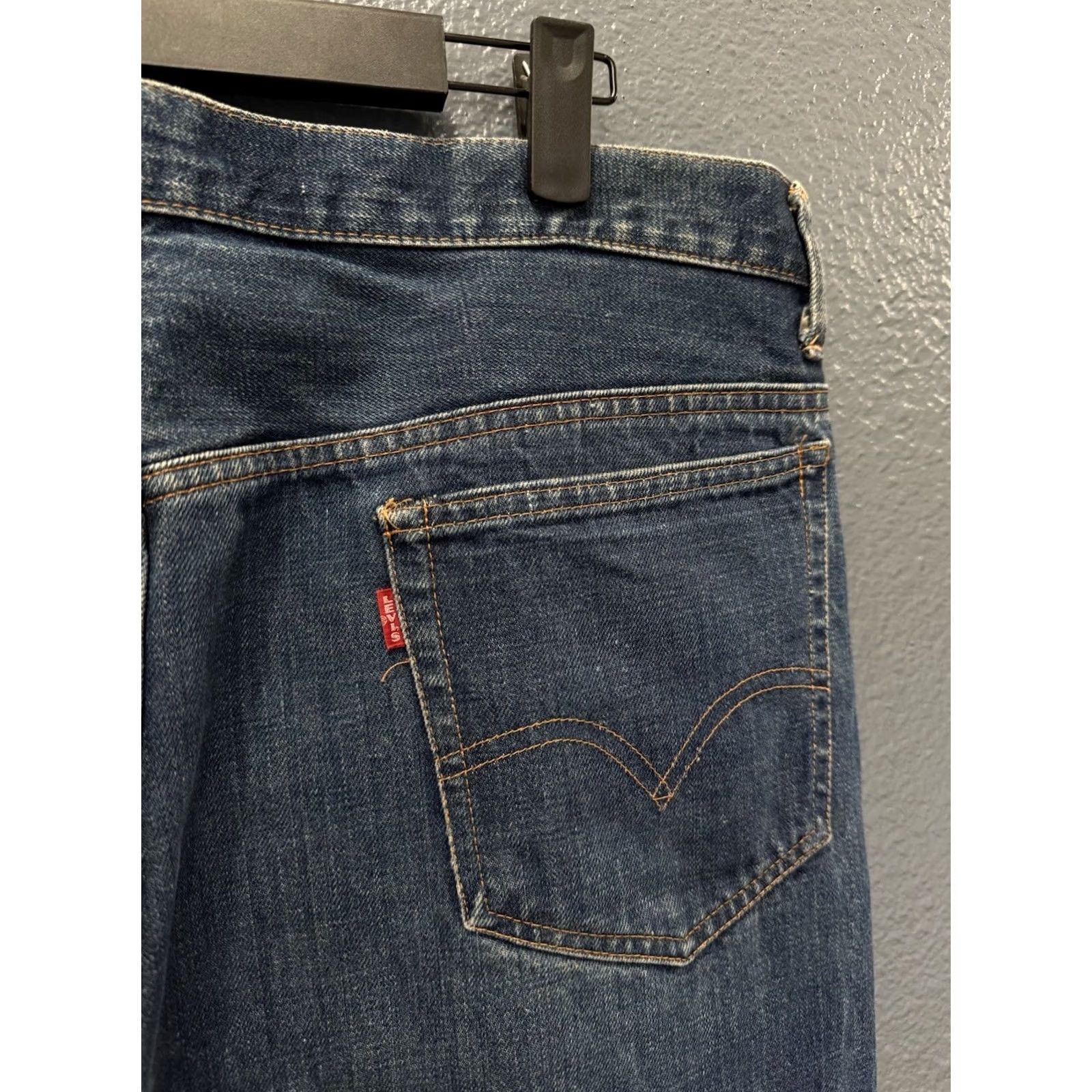 Denime VINTAGE Levi’s 517 Single Stitch Big E Dark Wash Denim Jeans Shirt? Size US 38 / EU 54 - 3 Thumbnail