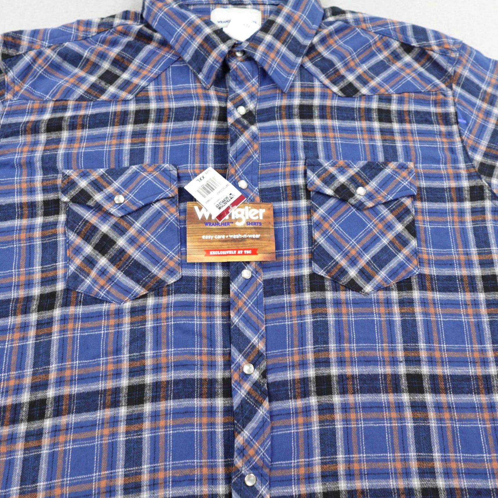 Wrangler Wrangler Shirt Men 2XL Plaid Flannel Wrancher Western Pearl Snap Rodeo Ranch NEW Size US XXL / EU 58 / 5 - 2 Thumbnail
