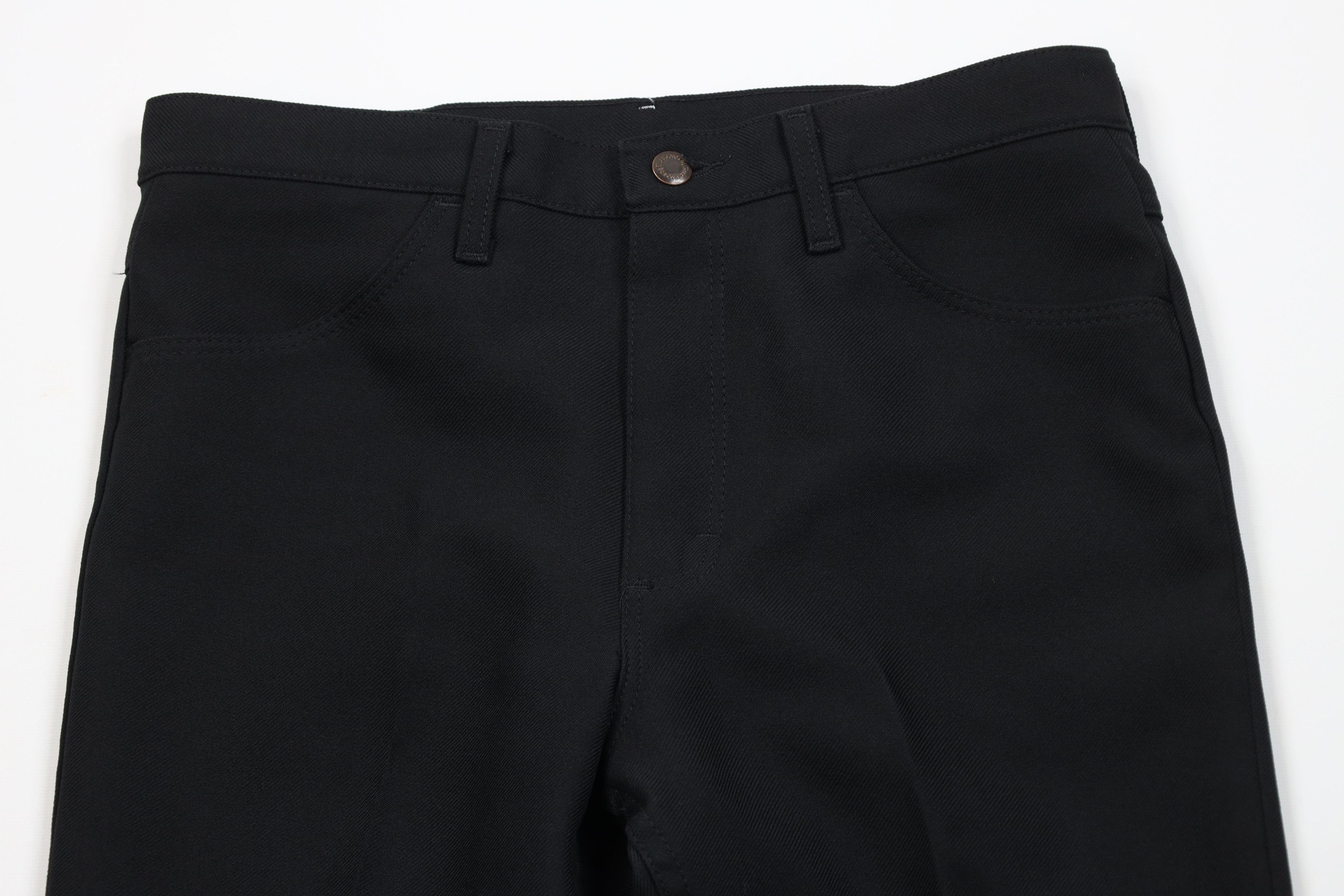 Wrangler Vintage 90s Wrangler Flared Wide Leg Knit Pants Black Size US 33 - 2 Thumbnail