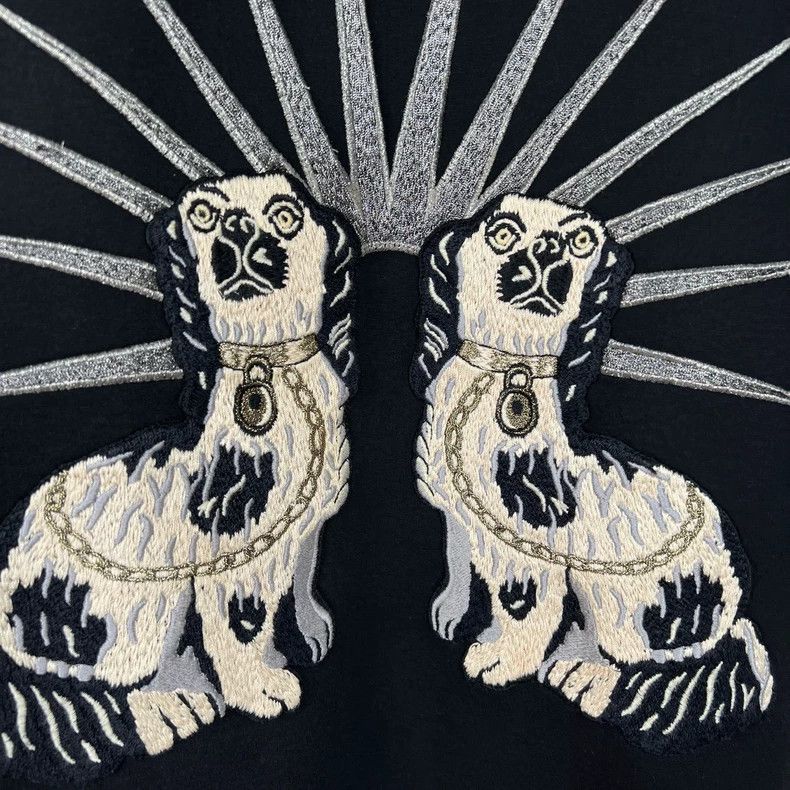 Gucci Gucci Embroidered puppy space cotton gold thread sweatshirt Size US M / EU 48-50 / 2 - 5 Thumbnail