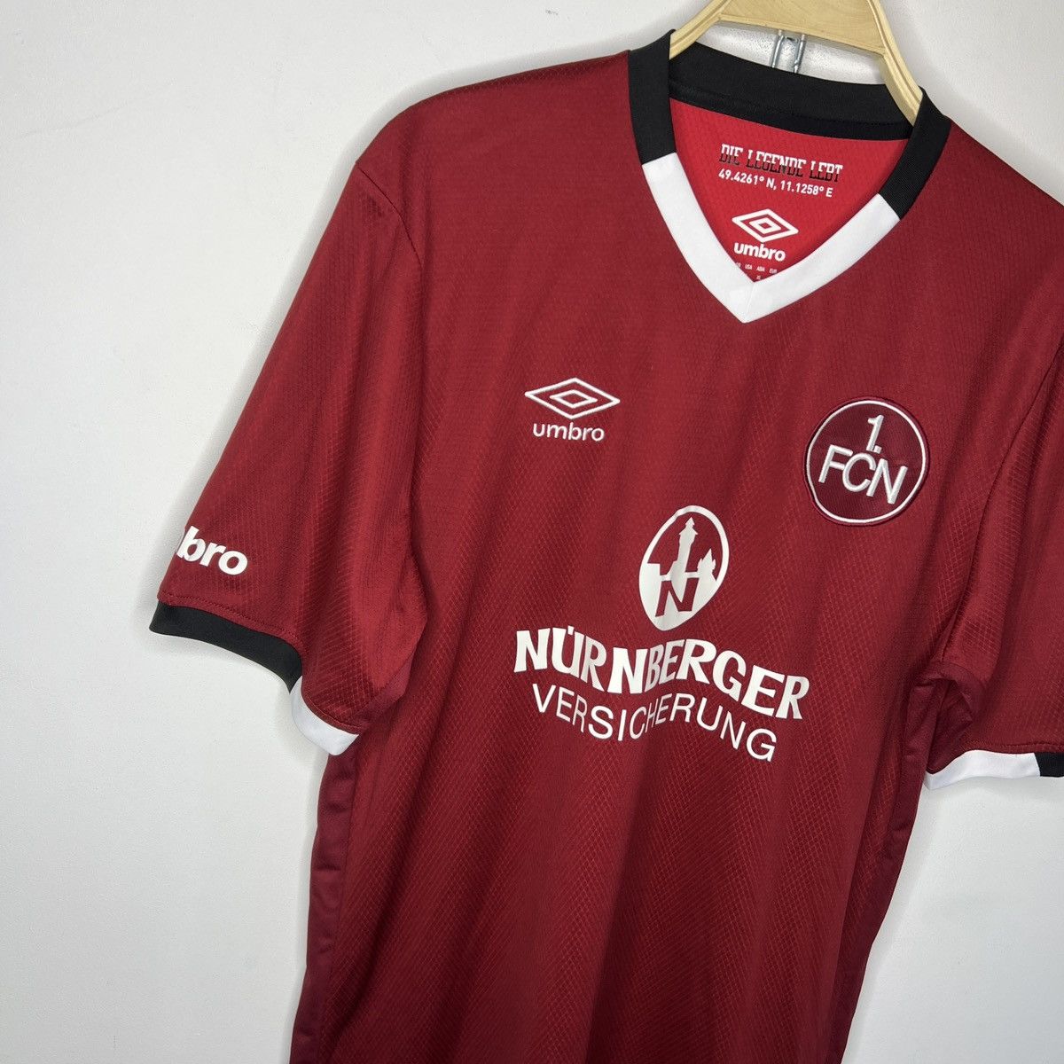 Umbro × Vintage Vintage Burgundy Jersey T-Shirt Tee Nurnberg Umbro 2020 Size US L / EU 52-54 / 3 - 3 Thumbnail