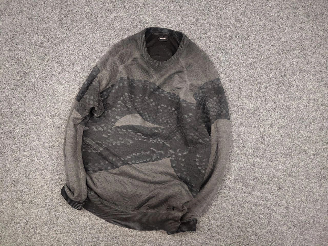 Diesel Diesel Snake Gray Faded Oversized Sweatshirts Vintage Style Size US M / EU 48-50 / 2 - 6 Thumbnail