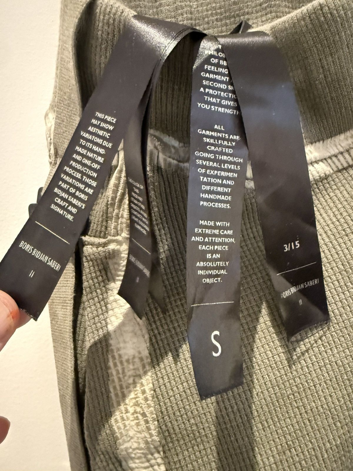 Boris Bidjan Saberi Rib knit , cotton lyocell , main label , handcrafted Size US 30 / EU 46 - 7 Thumbnail