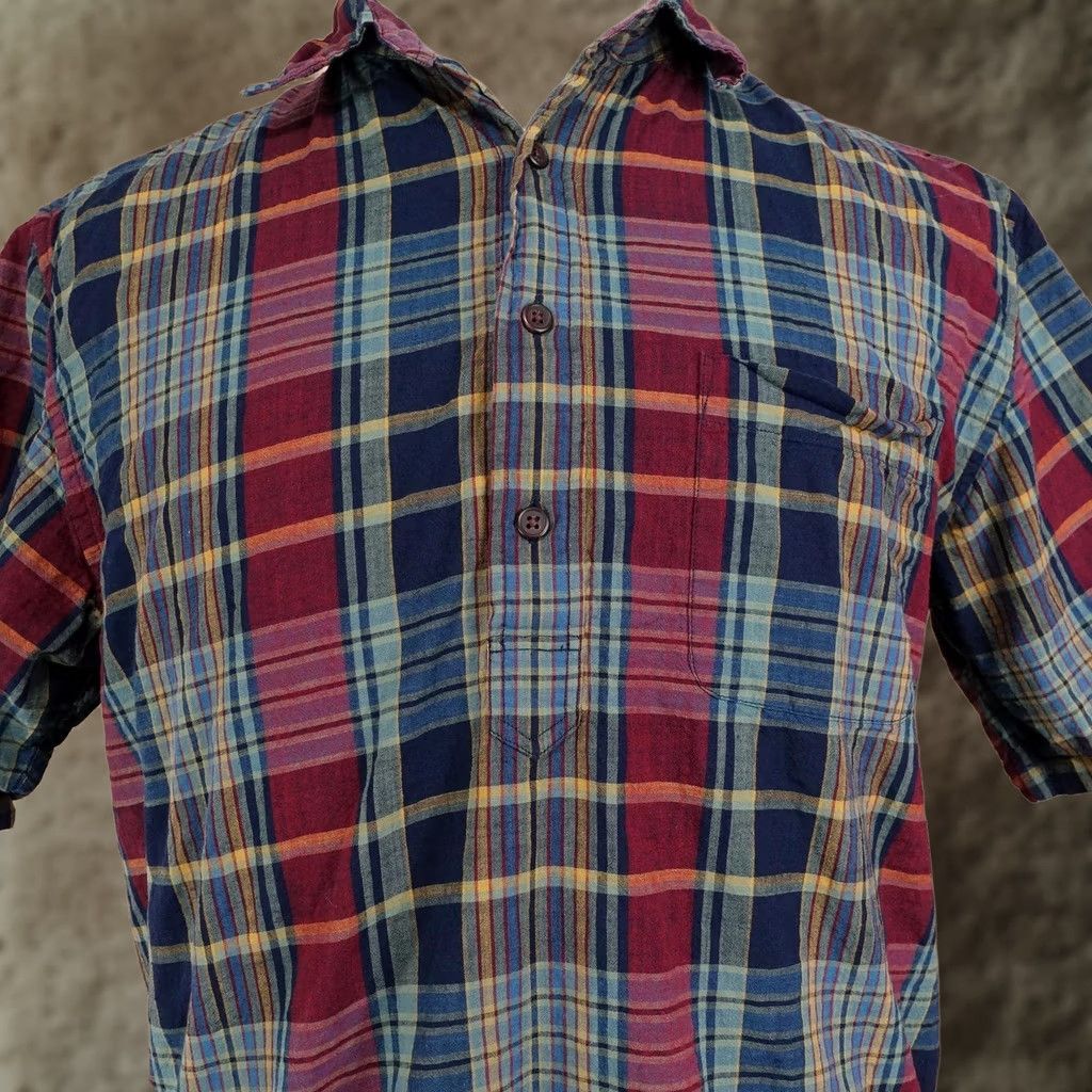 Uniqlo Uniqlo Shirt M Multicolor Plaid Short Sleeve 1/2 Button-Up Regular Fit Mens Size US M / EU 48-50 / 2 - 1 Thumbnail