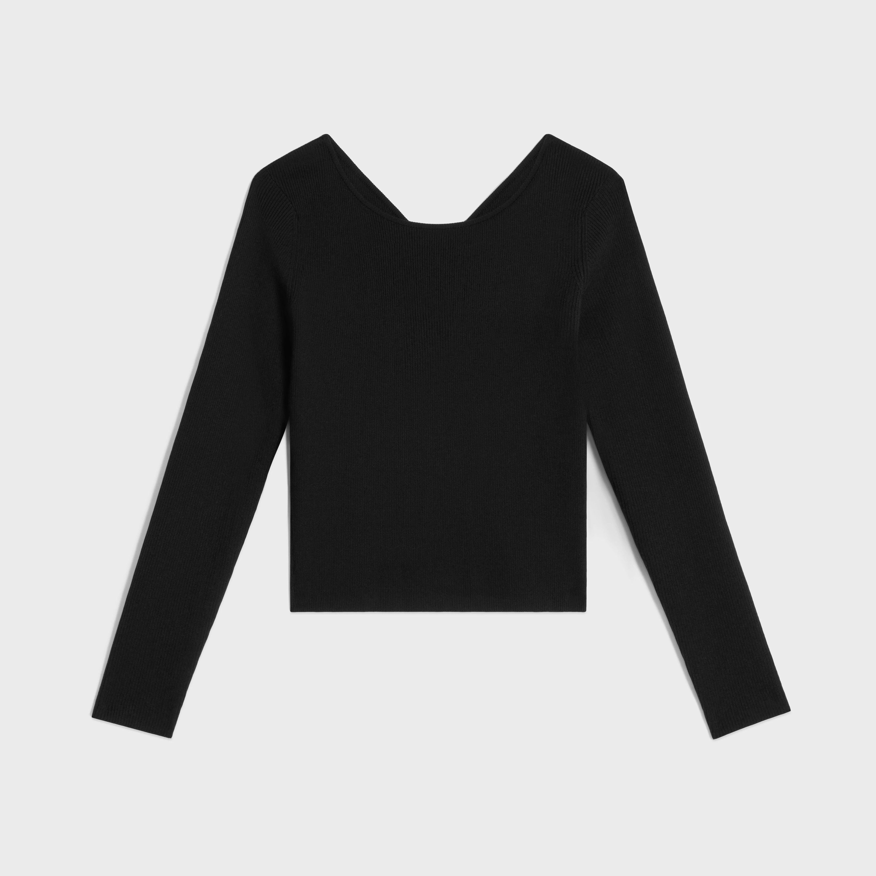 Celine o1w1db10925 2AI9A898T Heart Top in Black Size XS / US 0-2 / IT 36-38 - 2 Thumbnail