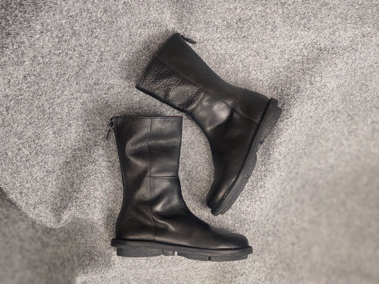 Trippen Trippen Design Black Leather Zip Mid Boots Avant garde Shoes Size US 6 / IT 36 - 14 Thumbnail