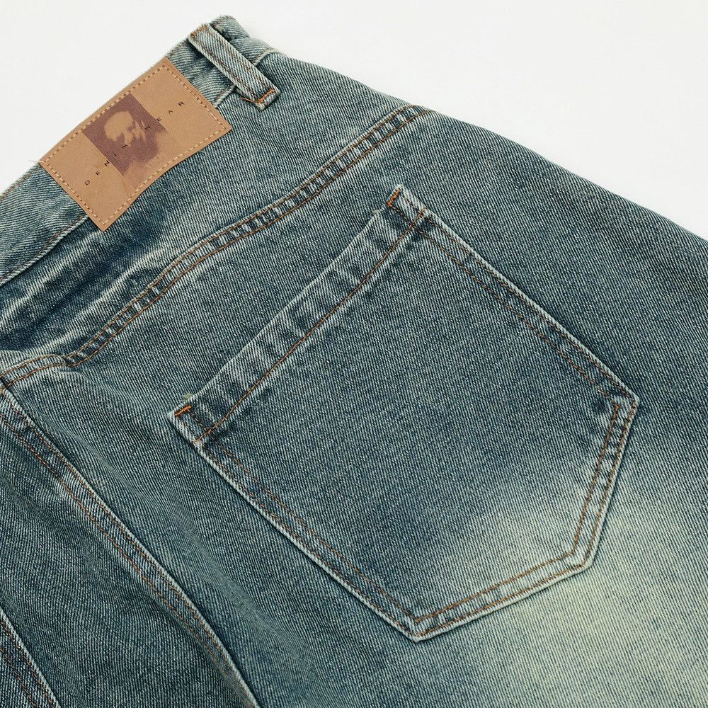 Jean Retro men's workwear patchwork loose washed scimitar jeans Size US 32 / EU 48 - 6 Thumbnail