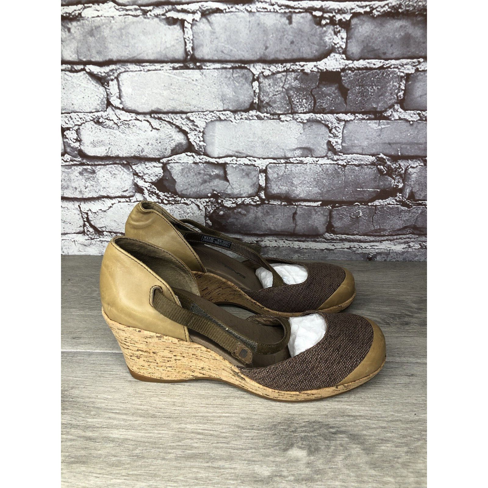 Teva Teva Riviera Grey Brown Mary Jane Cork Wedge Shoes Women 7.5 Size US 7.5 / IT 37.5 - 13 Thumbnail