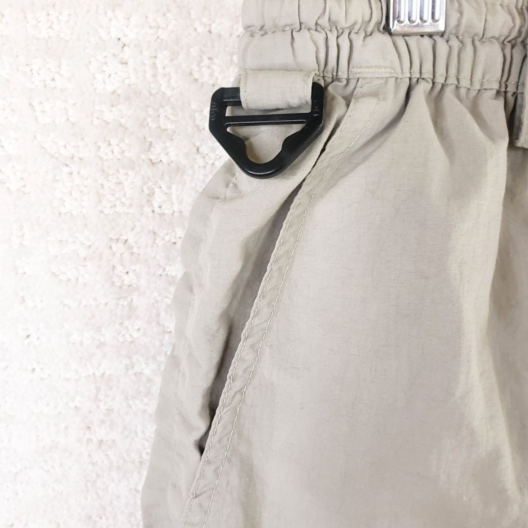 Vintage Bimini Bay Men's L Tan Beige Nylon Fishing Shorts Drawstring Pockets Cargo Casual Size ONE SIZE - 7 Thumbnail