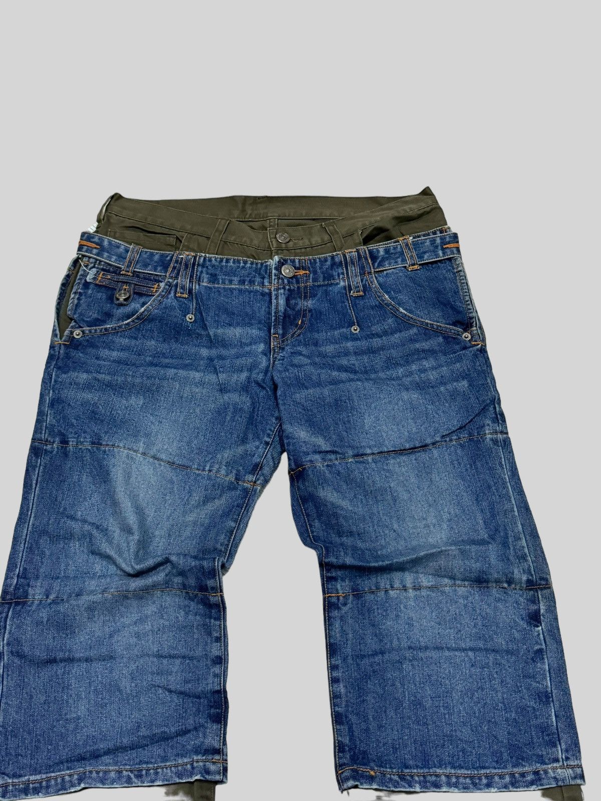 PPFM VINTAGE PPFM DOUBLE WAIST RECONSTRUCTED STYLE Size US 32 / EU 48 - 3 Thumbnail