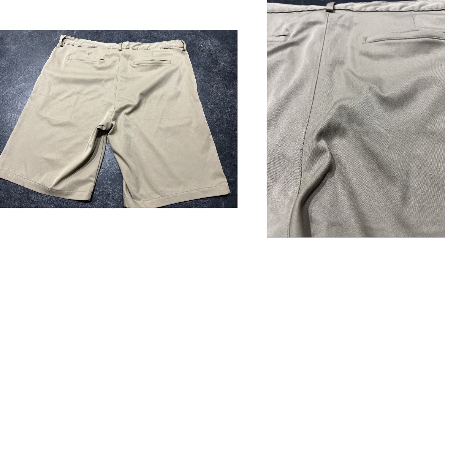 Vintage DENNIS Mens M40 Khaki Flat Front Stretch Twill Shorts Polyester Size US 40 / EU 56 - 8 Thumbnail