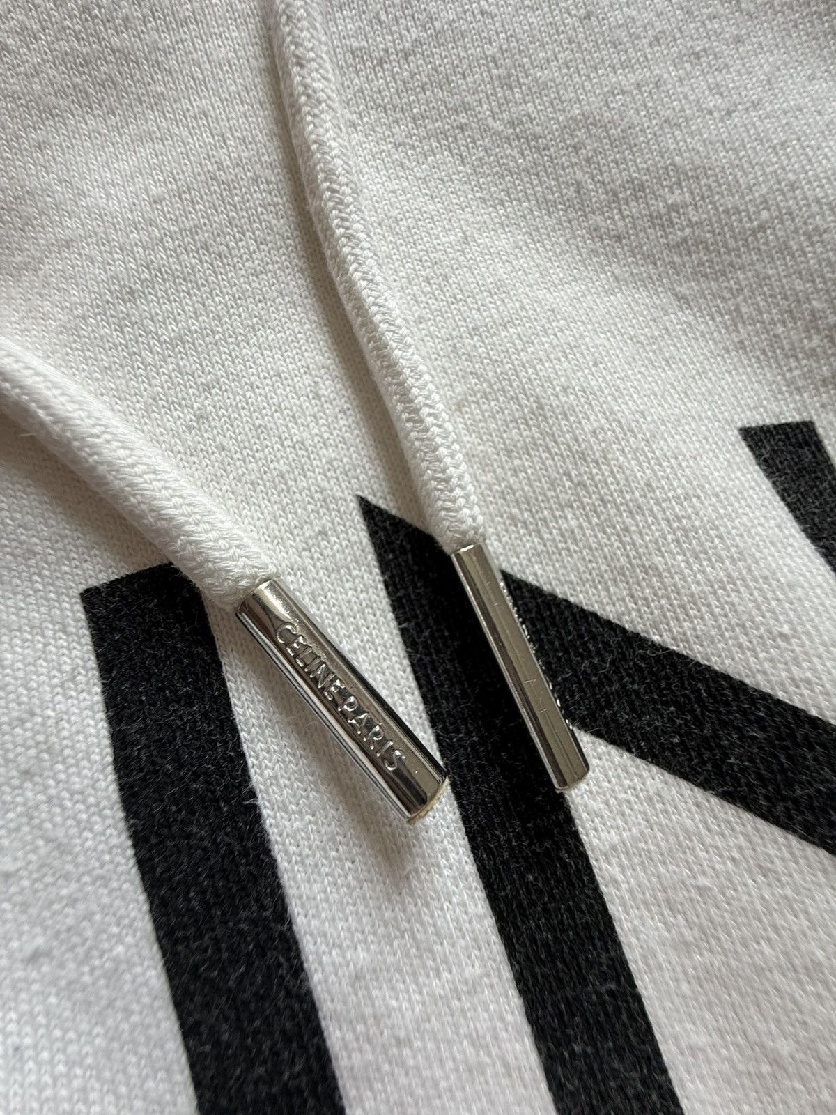 Celine Celine white black logo hoodie Hedi Slimane grail XL Size US XL / EU 56 / 4 - 22 Thumbnail