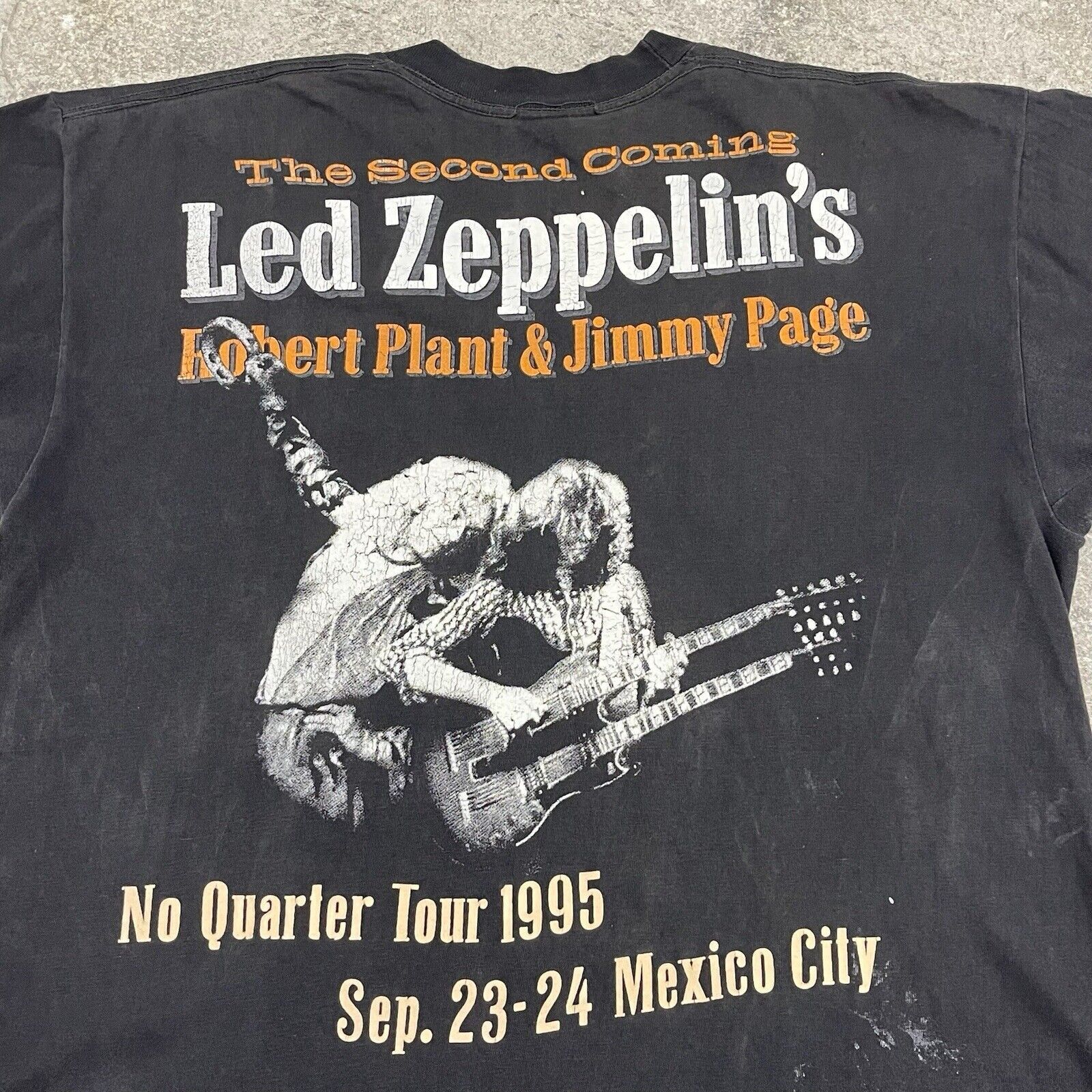 Band Tees × Led Zeppelin × Vintage Vintage 1995 Led Zeppelin No Quarter Tour Concert Band Tee Size US L / EU 52-54 / 3 - 4 Thumbnail