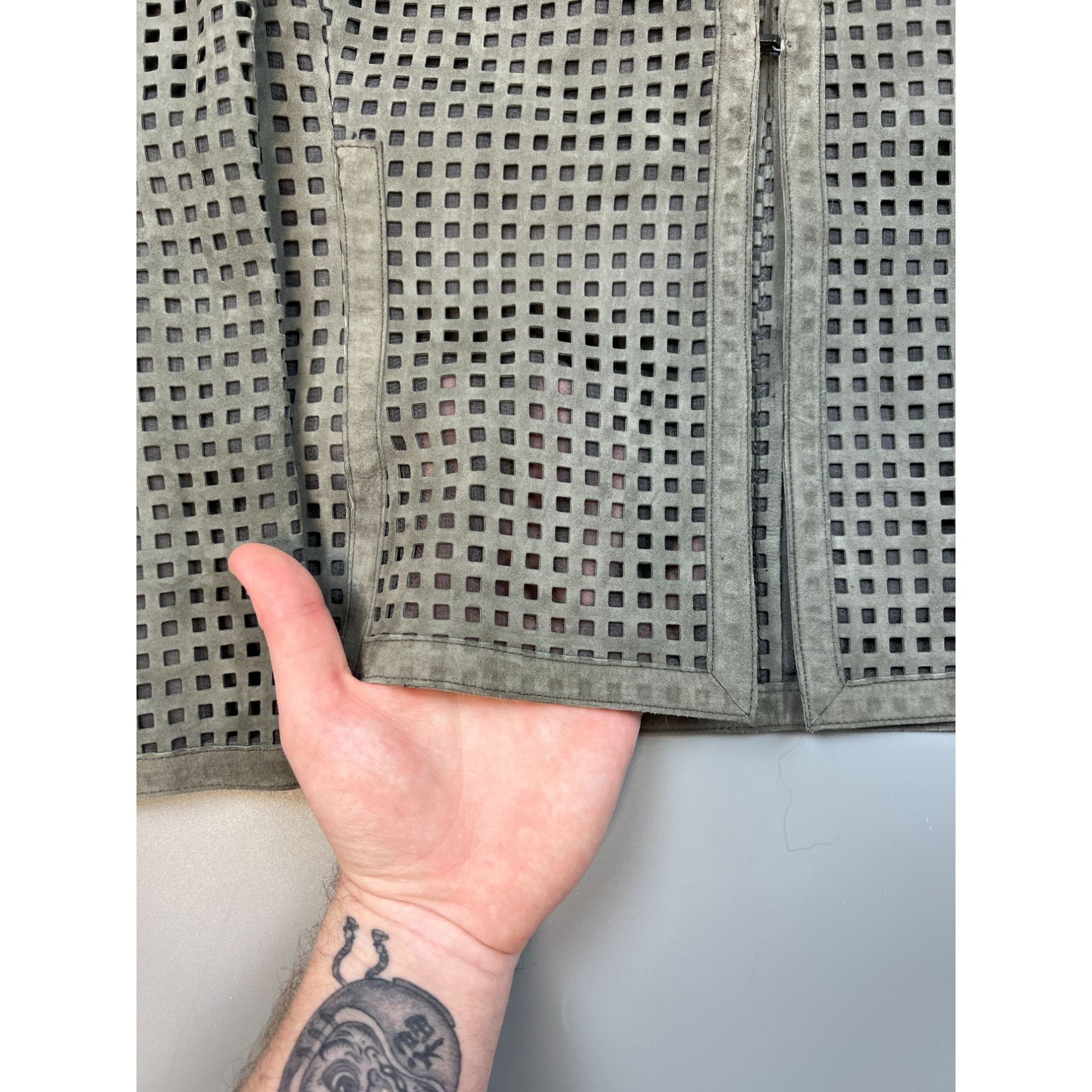 Akris Akris Suede Leather Perforated Blazer Jacket (Y0671) Size M / US 6-8 / IT 42-44 - 3 Thumbnail
