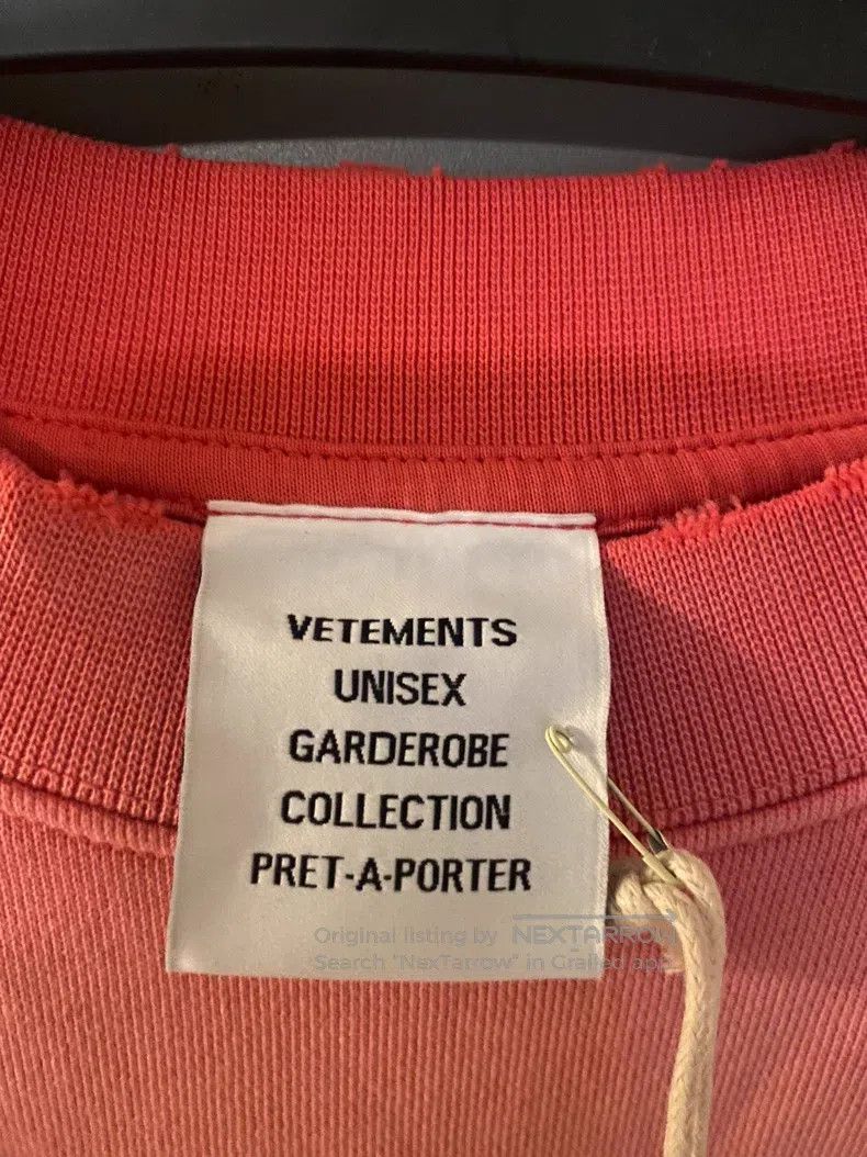 Vetements Vetements Red Washed Sweatshirt Size US S / EU 44-46 / 1 - 4 Thumbnail