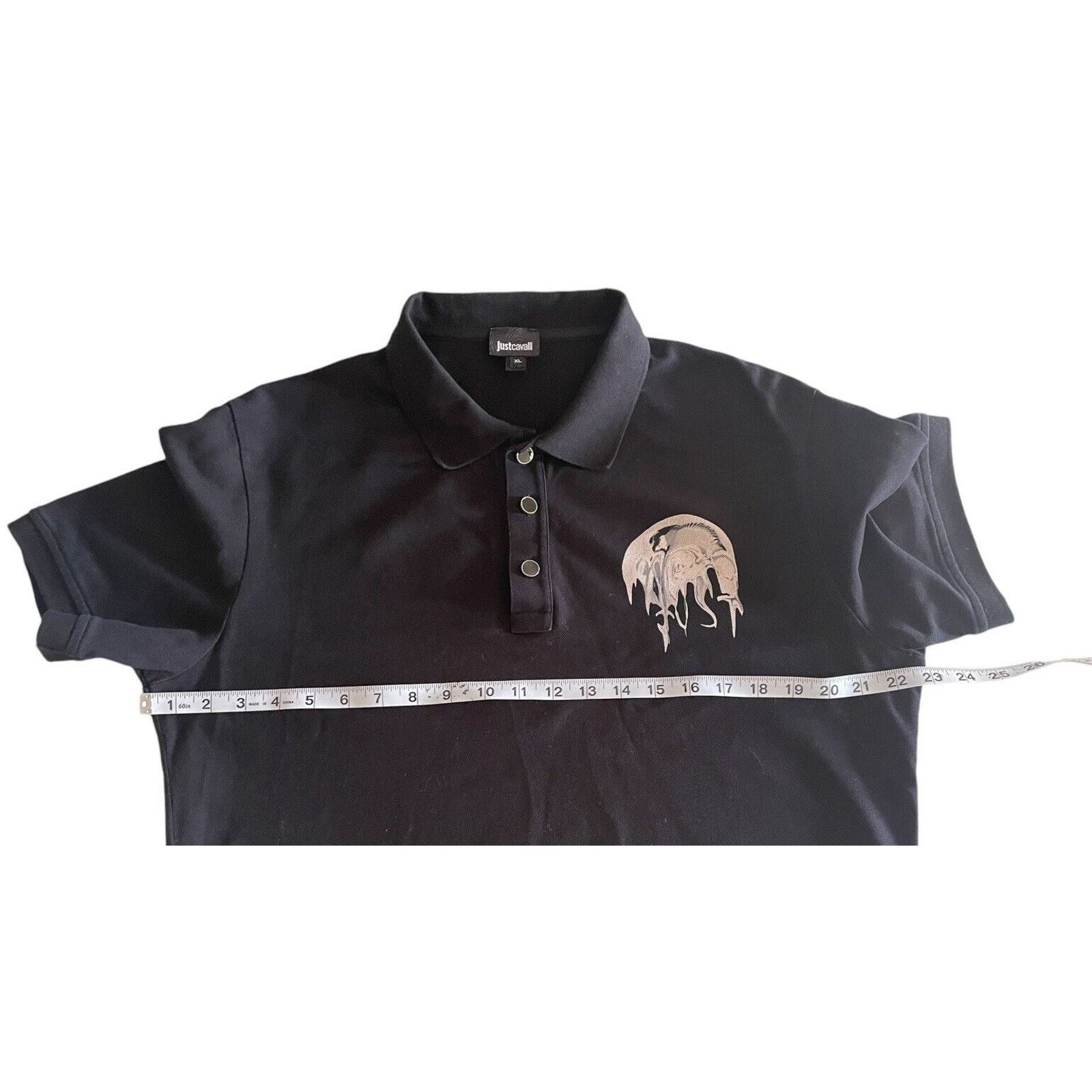 Just Cavalli Just Cavalli Men’s Polo Short Black Onyx Logo Size XL Size US XL / EU 56 / 4 - 4 Thumbnail