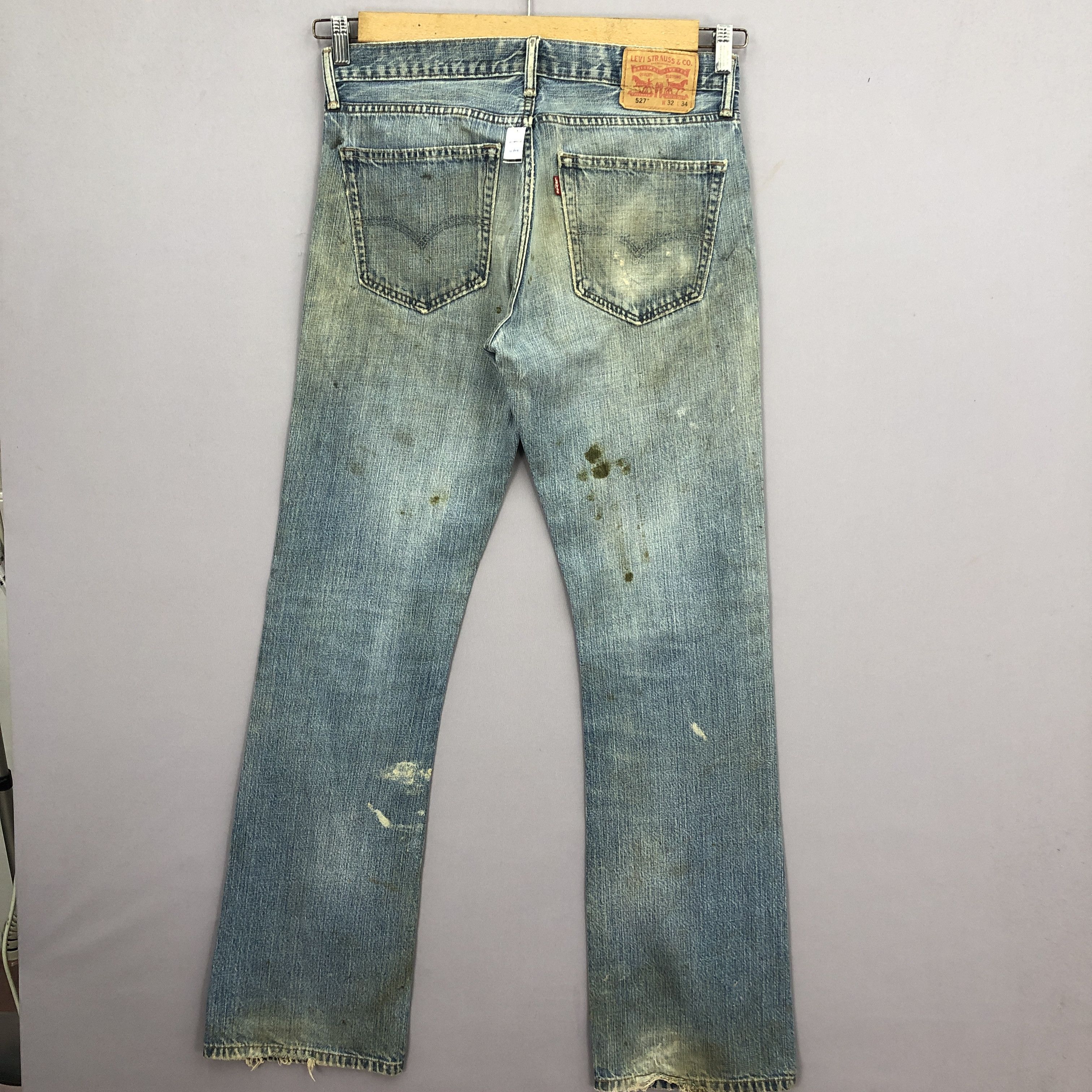 Vintage Dirty Levis 527 Flare Jeans Bootcut Denim BS47133