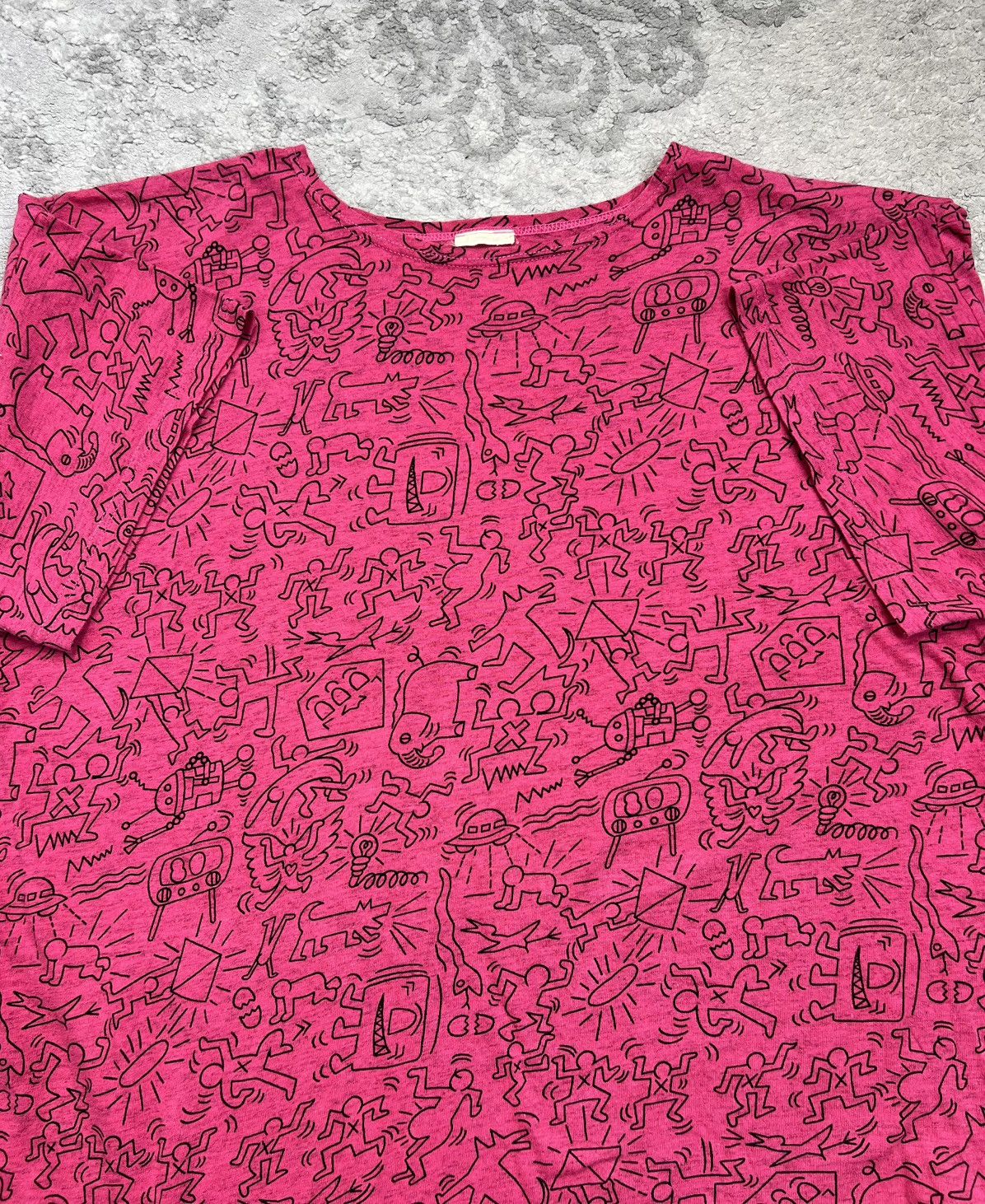 Keith Haring 80's Rare Keith Haring Vintage 80's Full Print Logo T-shirt Size US M / EU 48-50 / 2 - 3 Thumbnail