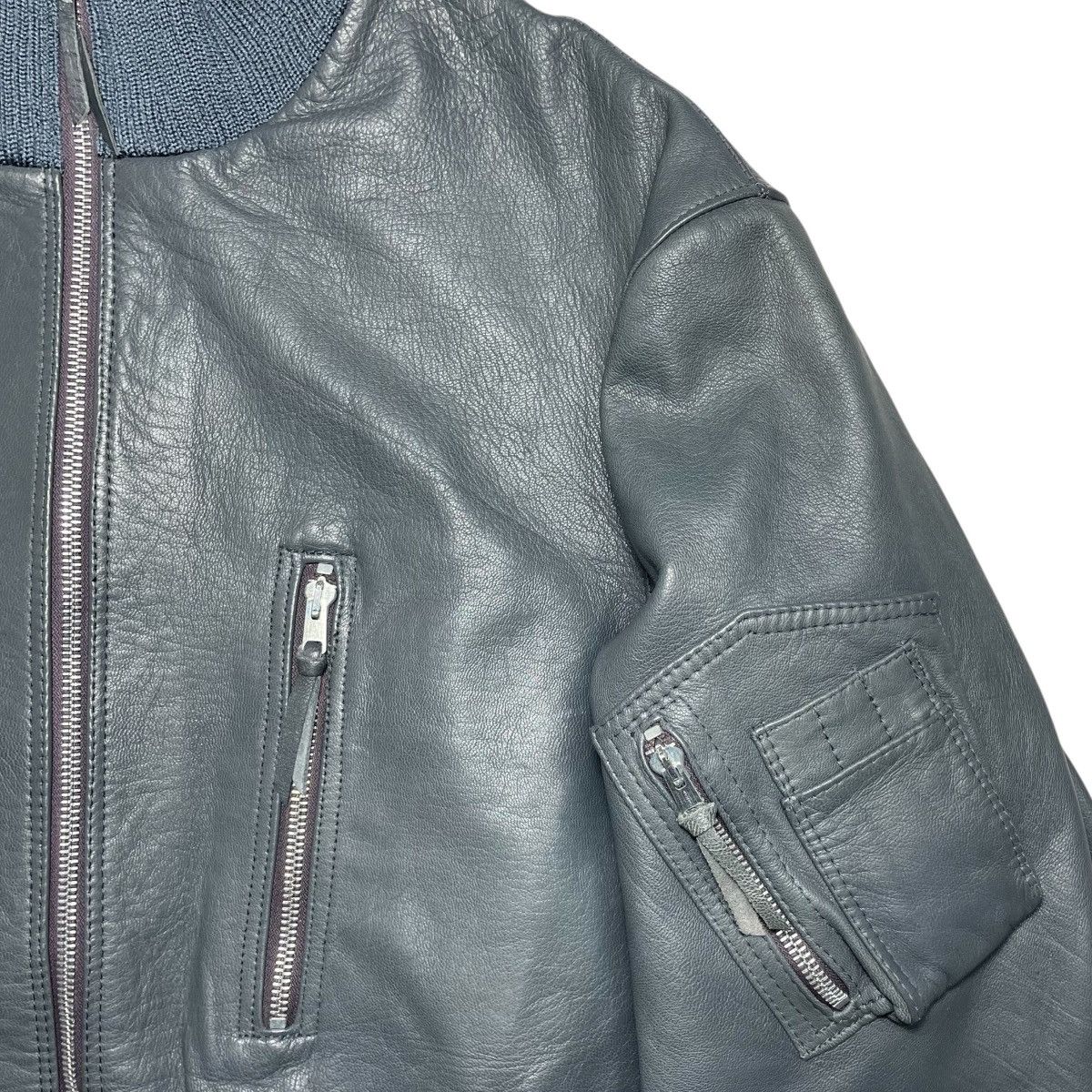 Vintage 1960s West German Air Force Leather Jacket - M/L Size US M / EU 48-50 / 2 - 5 Thumbnail