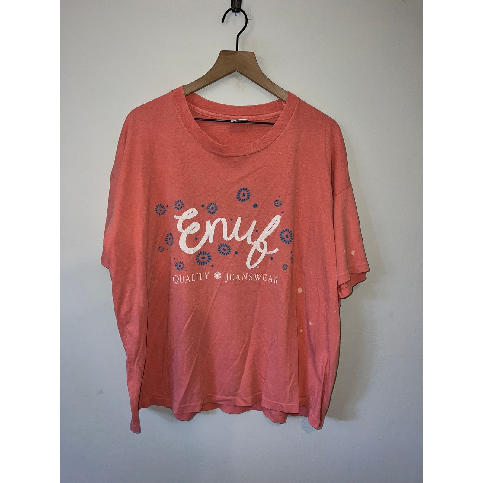 Vintage Vintage Enuf Jeanswear Shirt Quality Pink Tee 90s VTG XL Size US XL / EU 56 / 4 - 1 Thumbnail