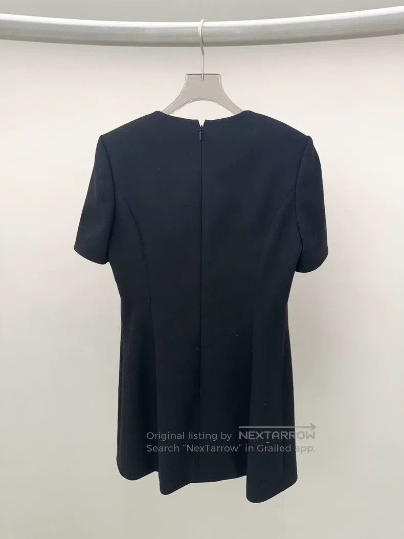 Saint Laurent Paris Saint Laurent Paris Black Short Sleeve Dress Size S / US 4 / IT 40 - 2 Thumbnail