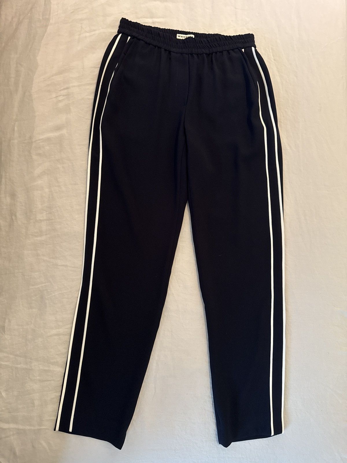 Whistles Whistles Navy Pants with White Stripes on Sides Size 27" / US 4 / IT 40 - 1 Thumbnail