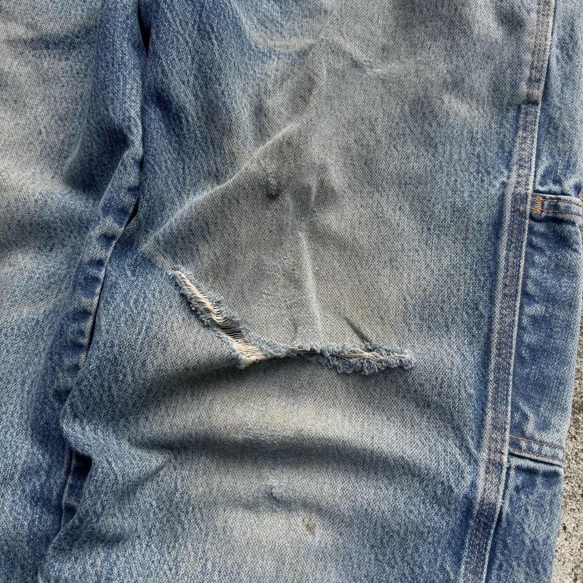 Vintage Sun Faded Thrashed Workwear Jeans ERD Grunge Distressed Size US 34 / EU 50 - 12 Thumbnail