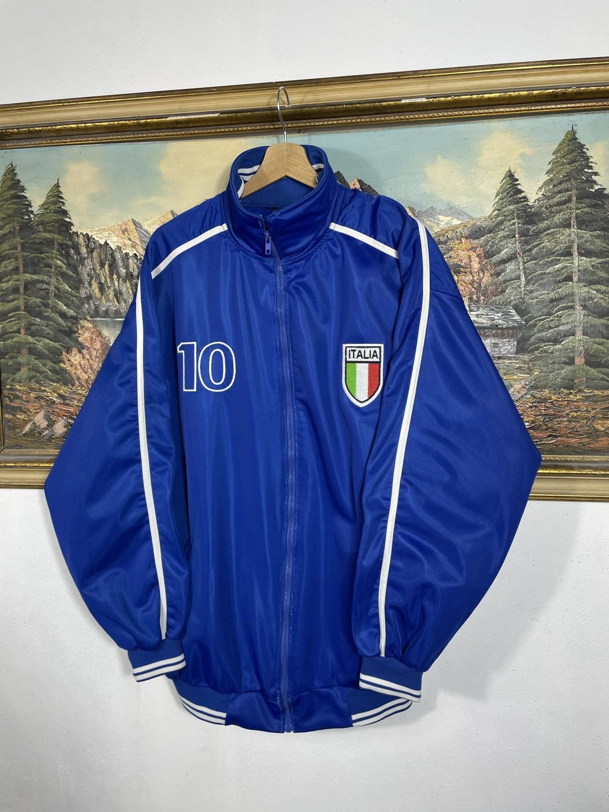 Vintage Italia Vintage Y2k Zip Sweatshirt Football Blockcore Italy Size US XXL / EU 58 / 5 - 4 Thumbnail