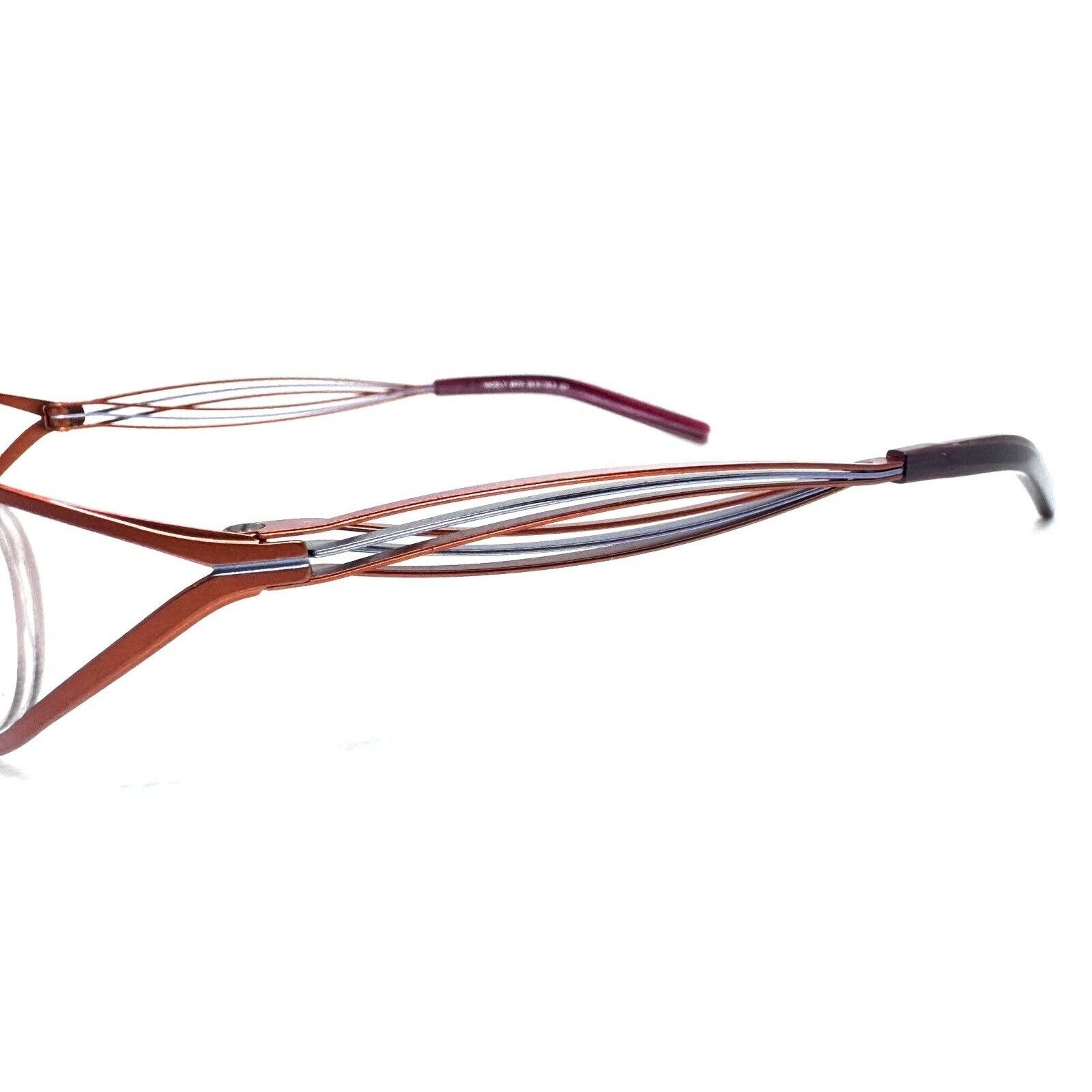 J.F. REY BOZ NICELY 6070 ORANGE BROWN EYEGLASSES FRAMES 52.5 16.5 Size ONE SIZE - 4 Thumbnail