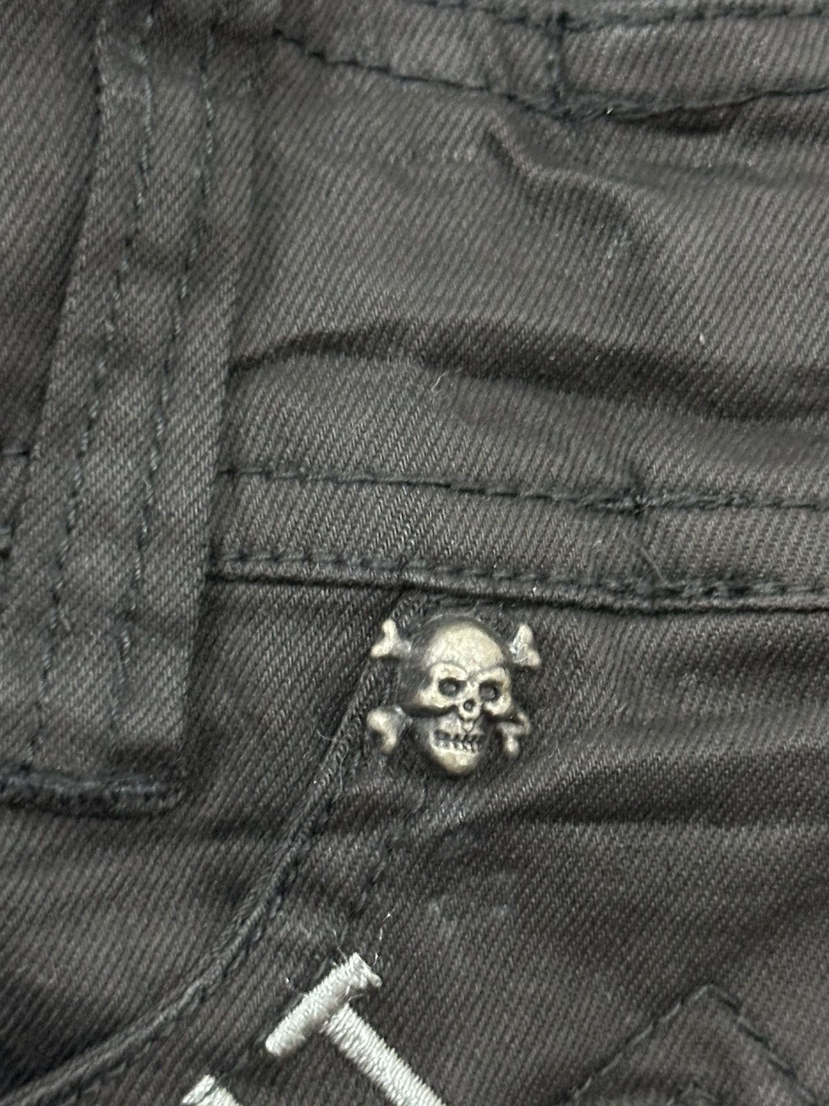Japanese Brand Ghost Of Harlem Skull Studed Double Zipper Gothic Short Pant Size 26" / US 2 / IT 38 - 8 Thumbnail