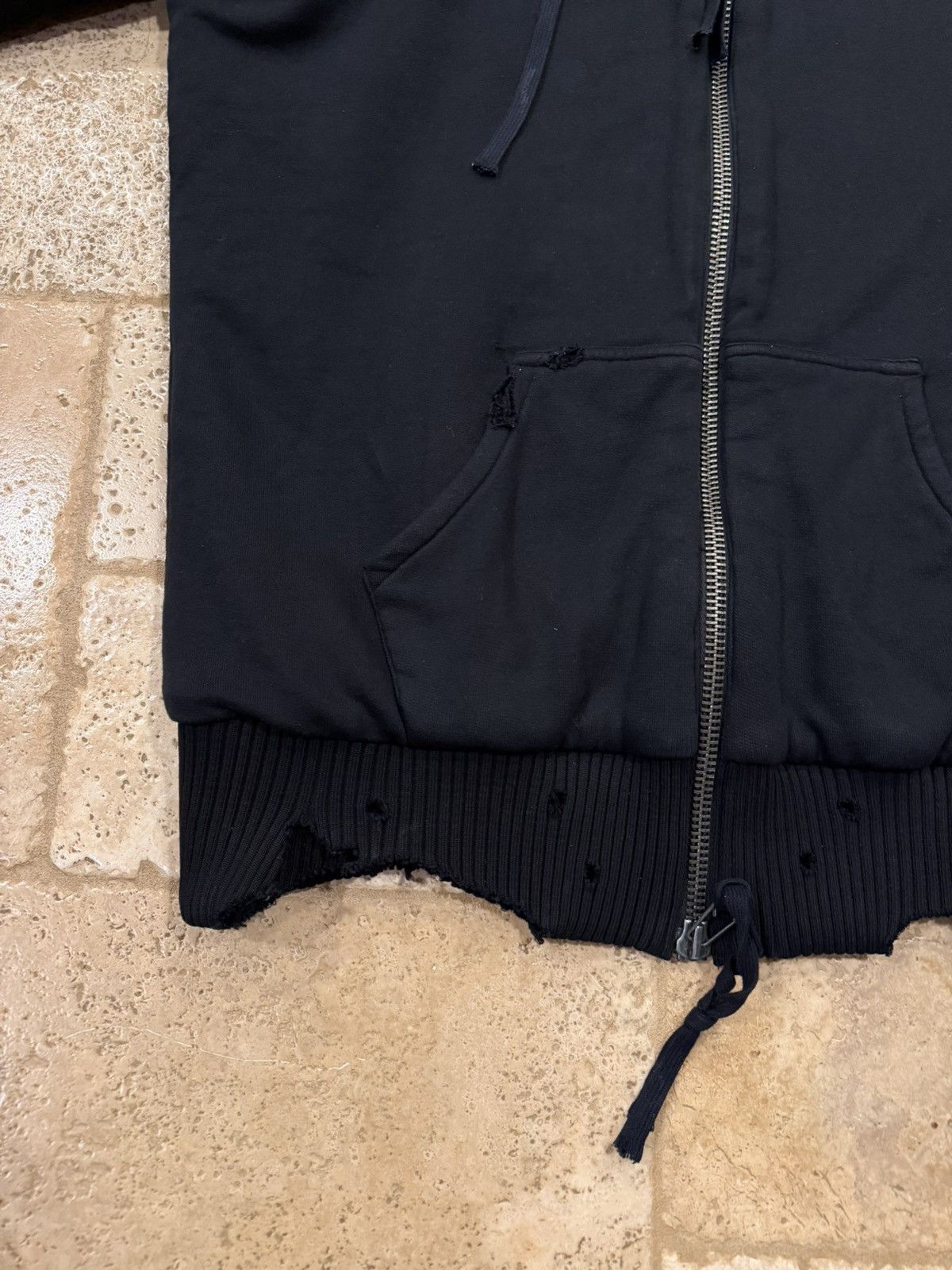 Greg Lauren Greg Lauren Black Fleece Hoodie Sherpa Lined Zip Up Hoodie Size US L / EU 52-54 / 3 - 8 Thumbnail