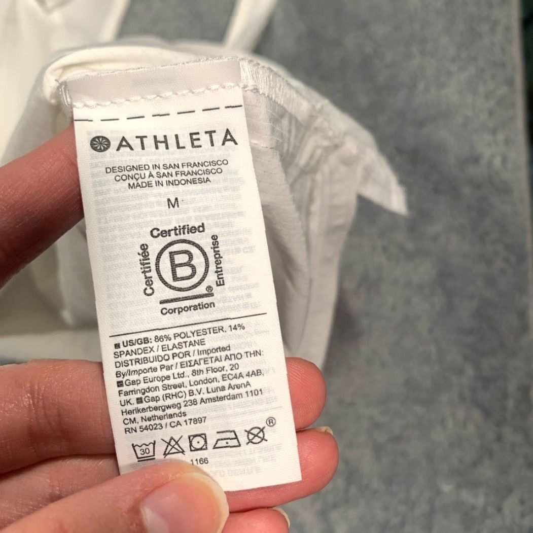 Athleta Athleta White Racerback Top Womens M T-Shirt Racerback White Shirt Size M / US 6-8 / IT 42-44 - 7 Thumbnail
