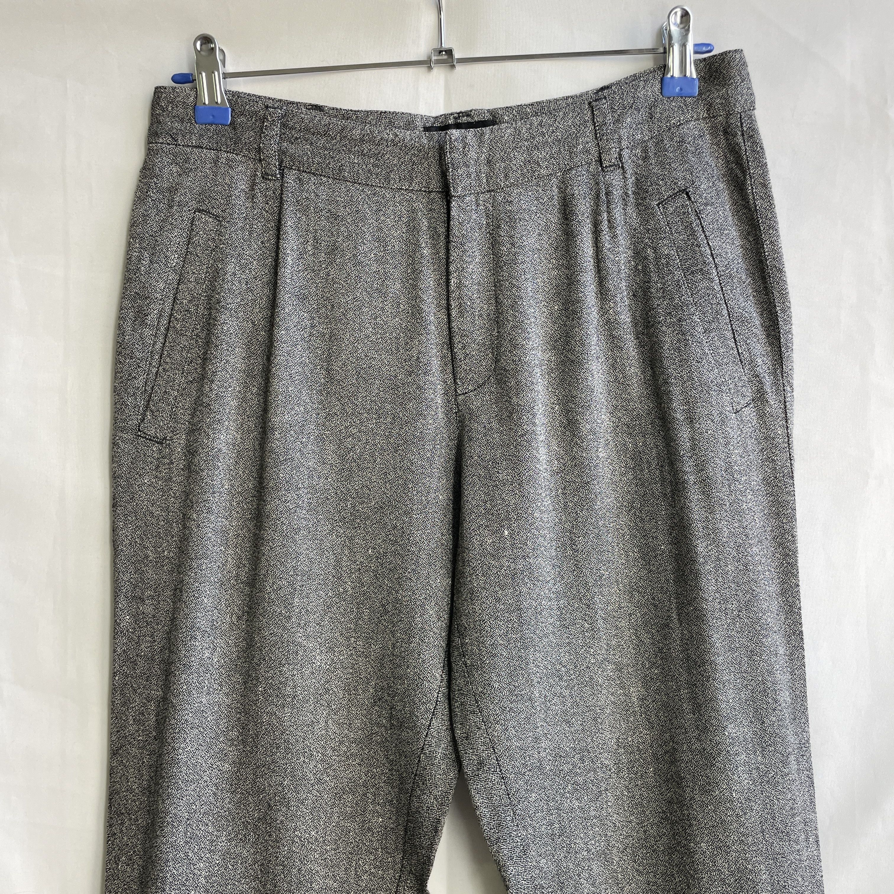A.P.C. A.P.C. Womens Melange Viscose Linen Tapered Pleated Trousers Size 26" / US 2 / IT 38 - 3 Thumbnail