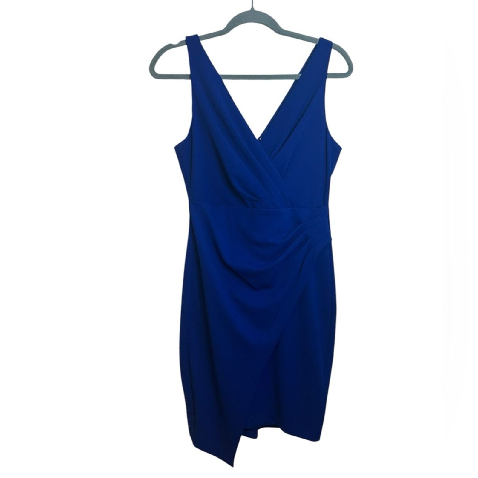 Guess Guess Royal Blue V-Neck Asymmetrical Dress Size M / US 6-8 / IT 42-44 - 2 Thumbnail