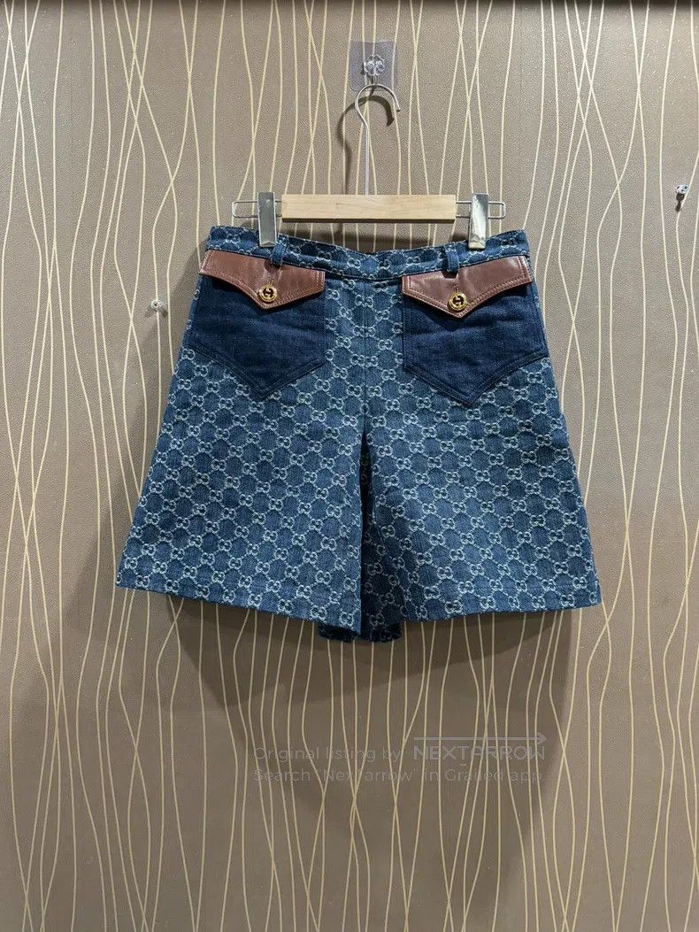 Gucci Gucci Old-fashioned full-print denim shorts Size US 28 / EU 44 - 2 Thumbnail