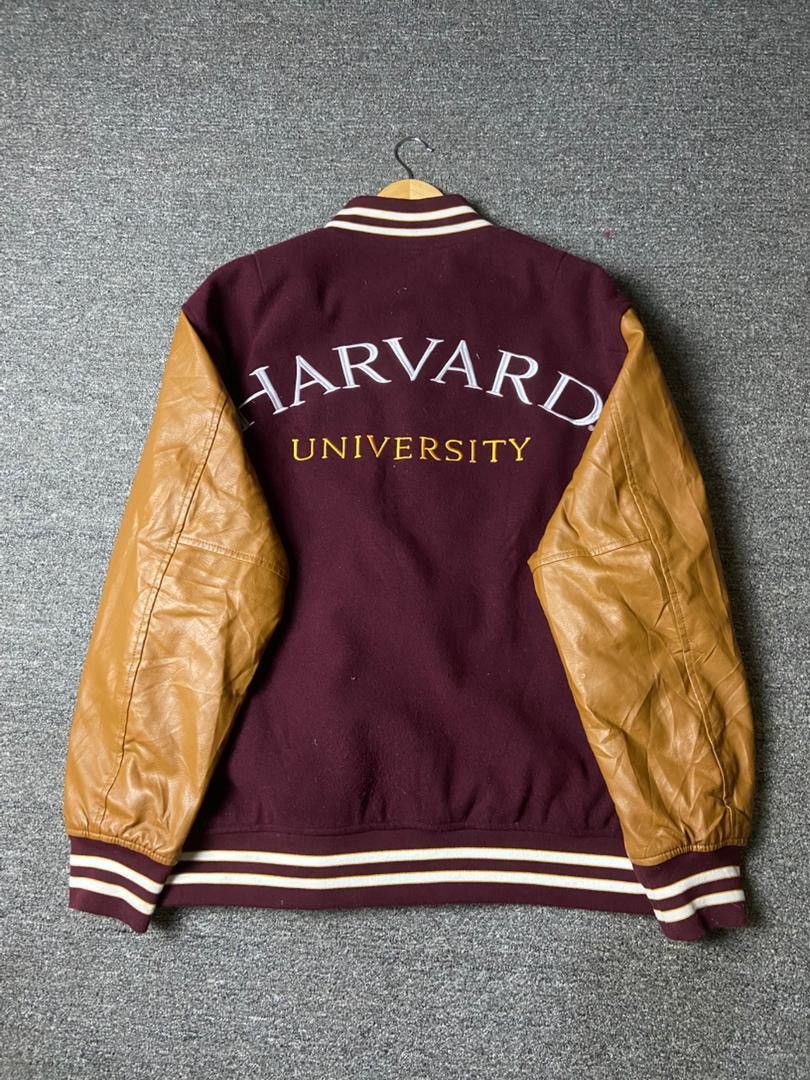 GU GU Harvard University Synthetic Leather Varsity Jacket (176) Size US XL / EU 56 / 4 - 3 Thumbnail