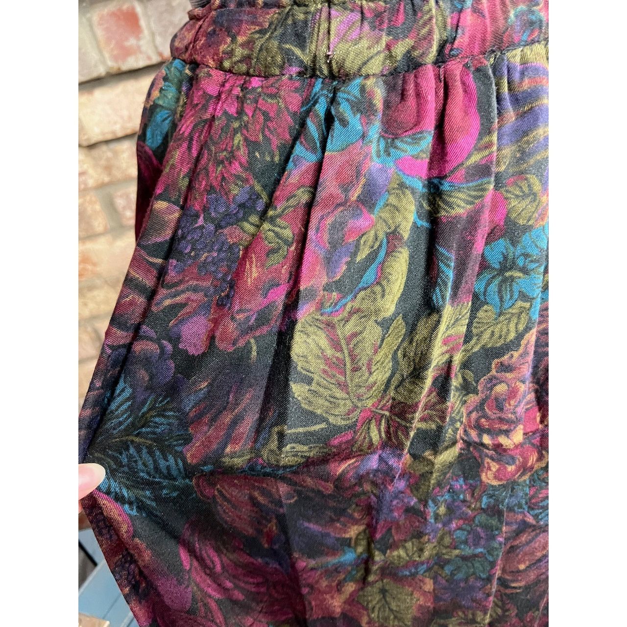 Vintage suit blazer swing skirt floral purple pink green Size XXL / US 16-18 / IT 52-54 - 5 Thumbnail